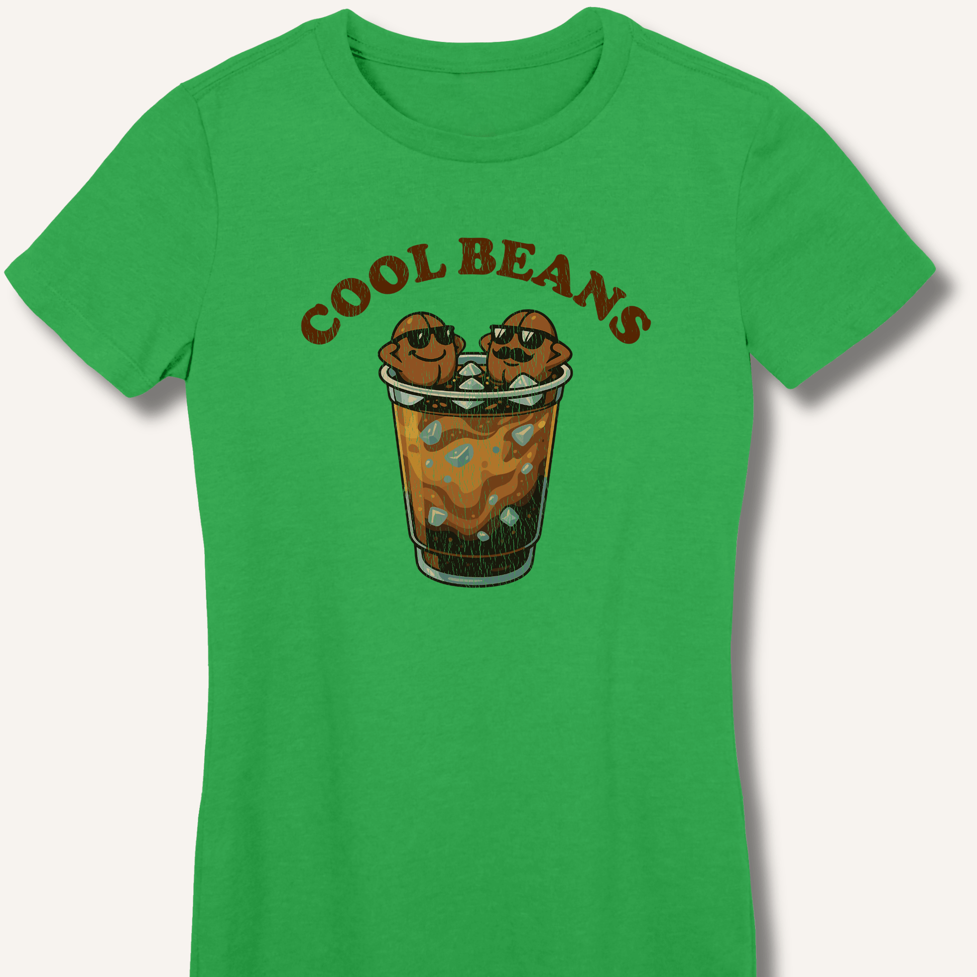 T-Shirt Irish Green / S Cool Beans Fitted T-Shirt