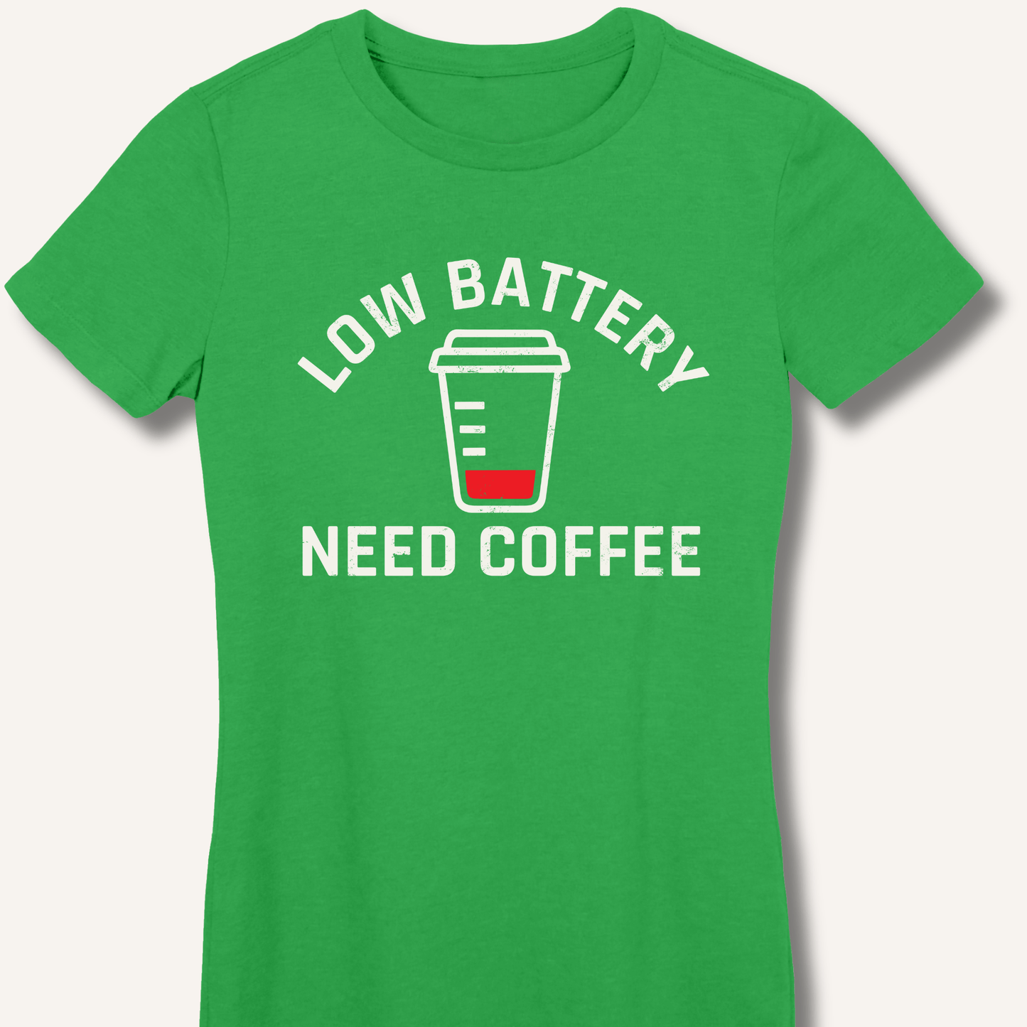 T-Shirt Irish Green / S Low Battery Fitted T-Shirt