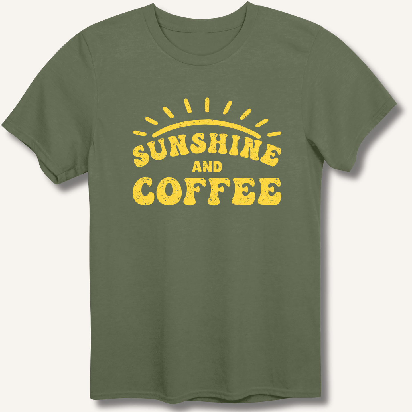 T-Shirt Military Green / S Sunshine and Coffee T-Shirt