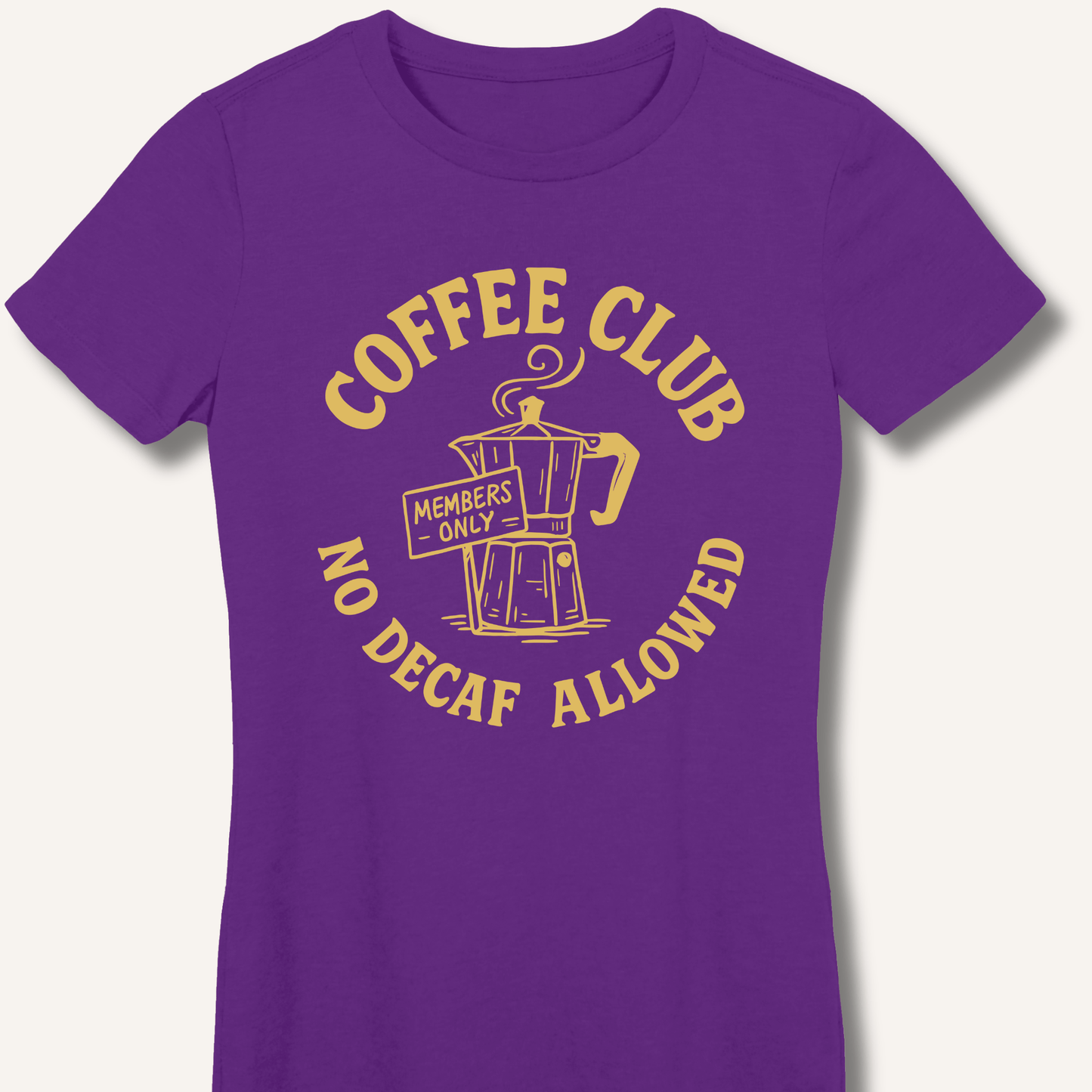 T-Shirt Purple / S Coffee Club Fitted T-Shirt