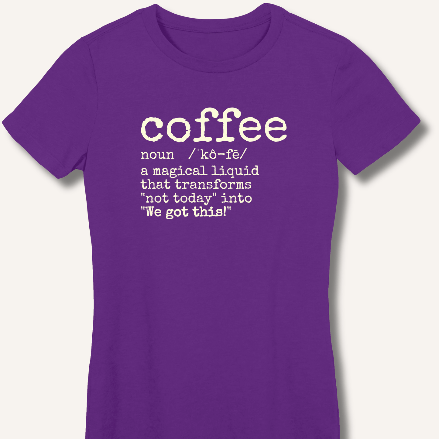 T-Shirt Purple / S Coffee Definition Fitted T-Shirt