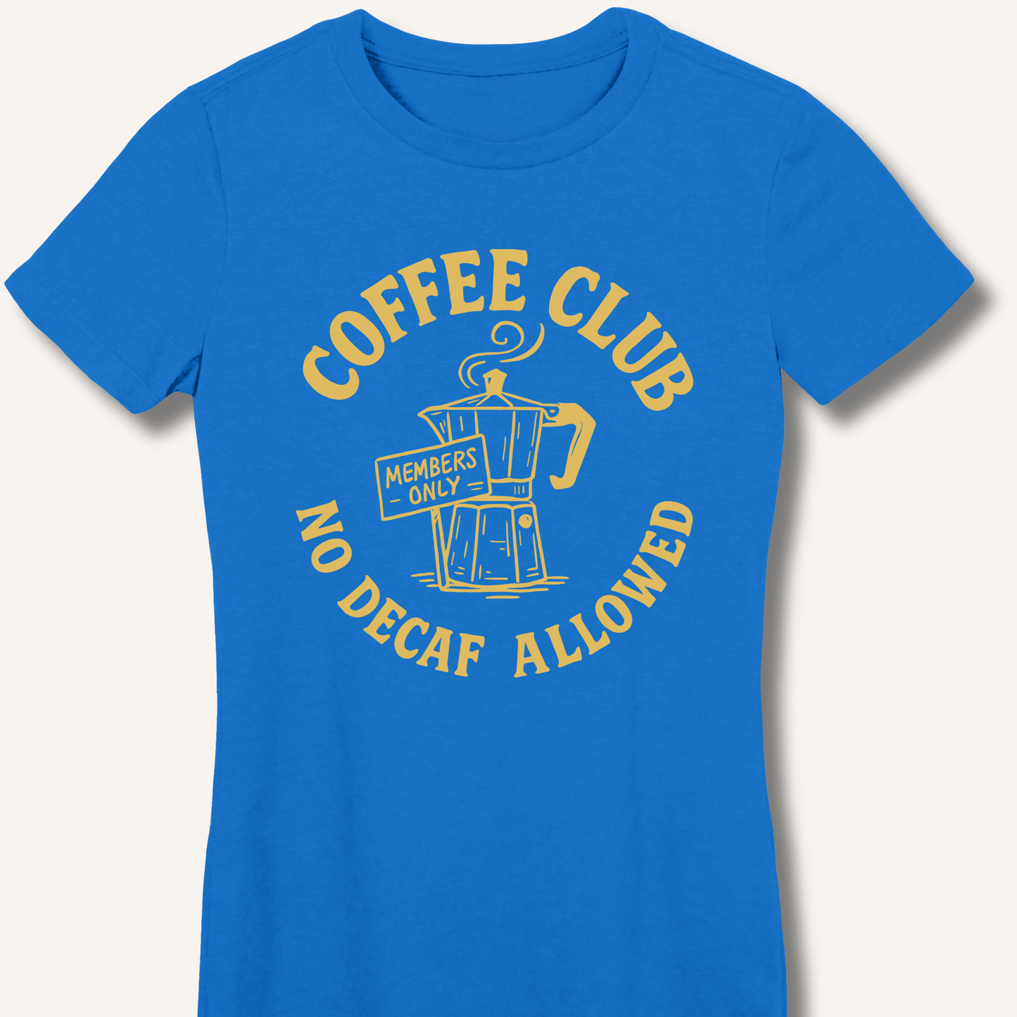 T-Shirt Royal / S Coffee Club Fitted T-Shirt