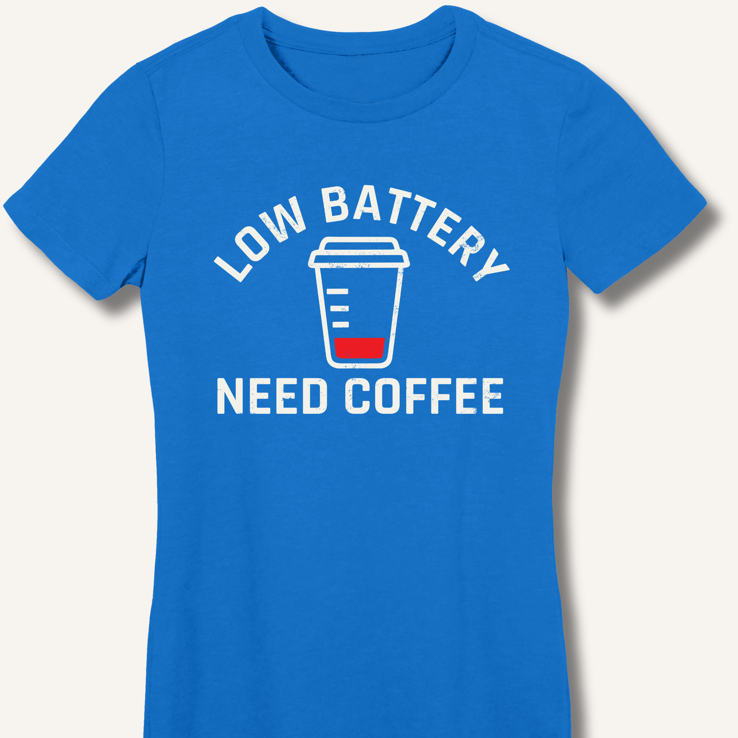 T-Shirt Royal / S Low Battery Fitted T-Shirt