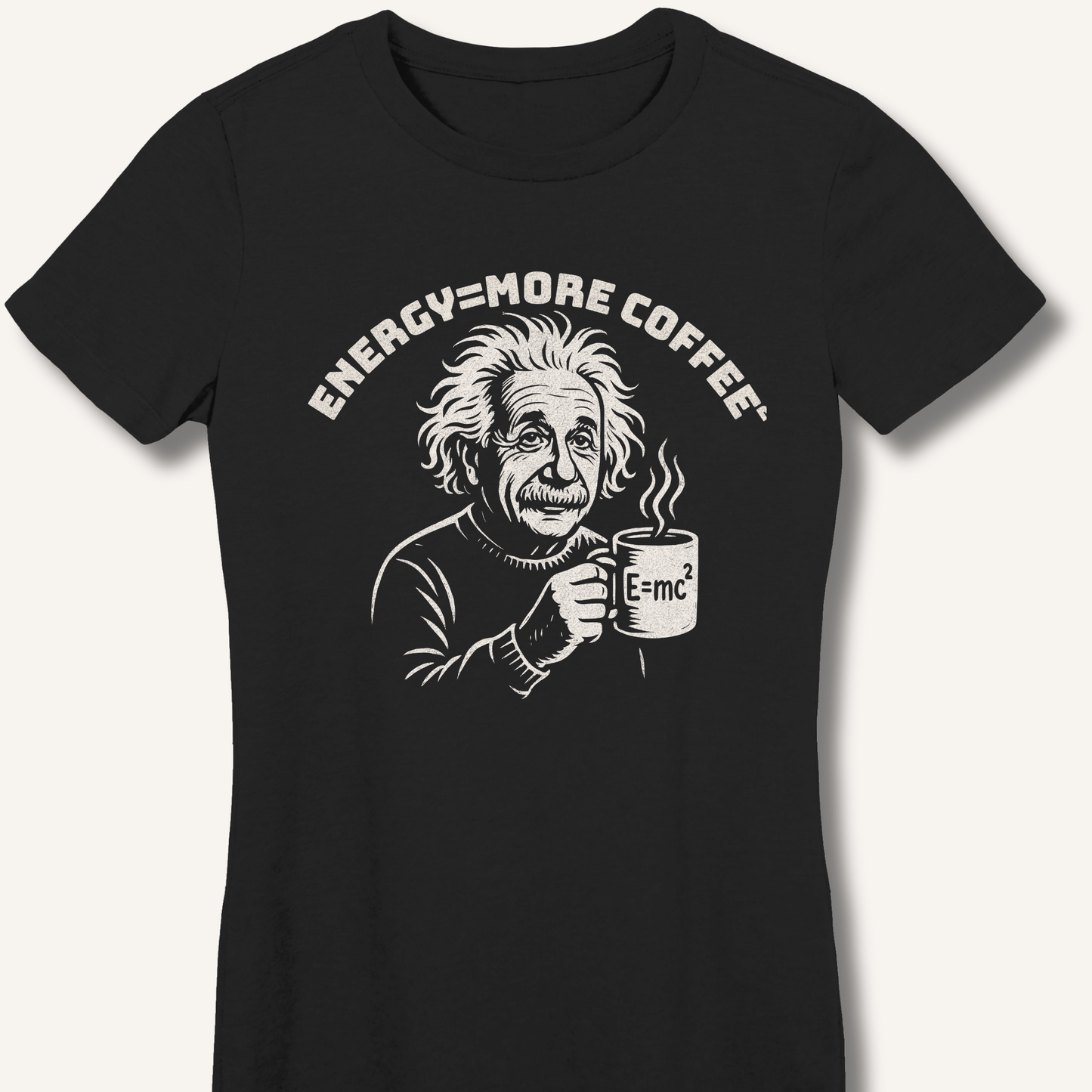 T-Shirt S / Black Energy = More Coffee² Fitted T-Shirt