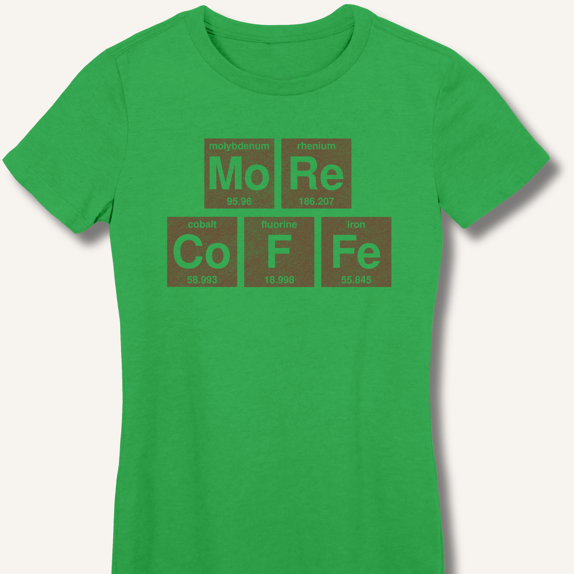 T-Shirt S / Irish Green More Coffee Fitted T-Shirt