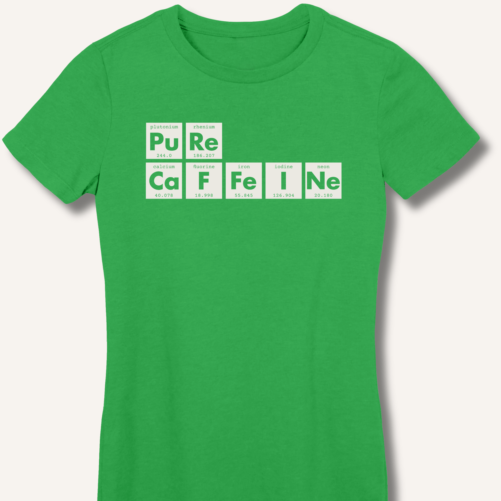 T-Shirt S / Irish Green Pure Caffeine Fitted T-Shirt