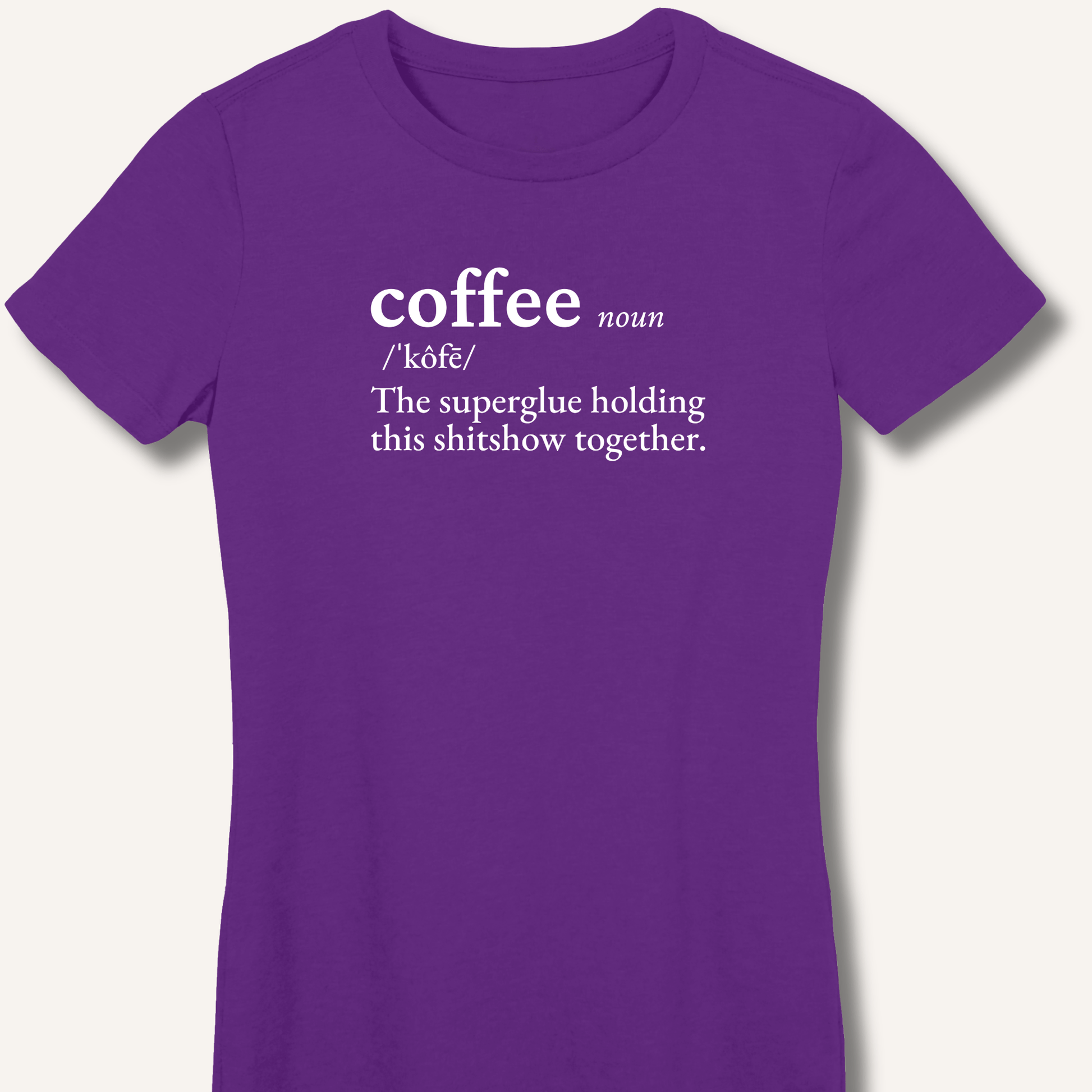 T-Shirt S / Purple Coffee Definition Fitted T-Shirt