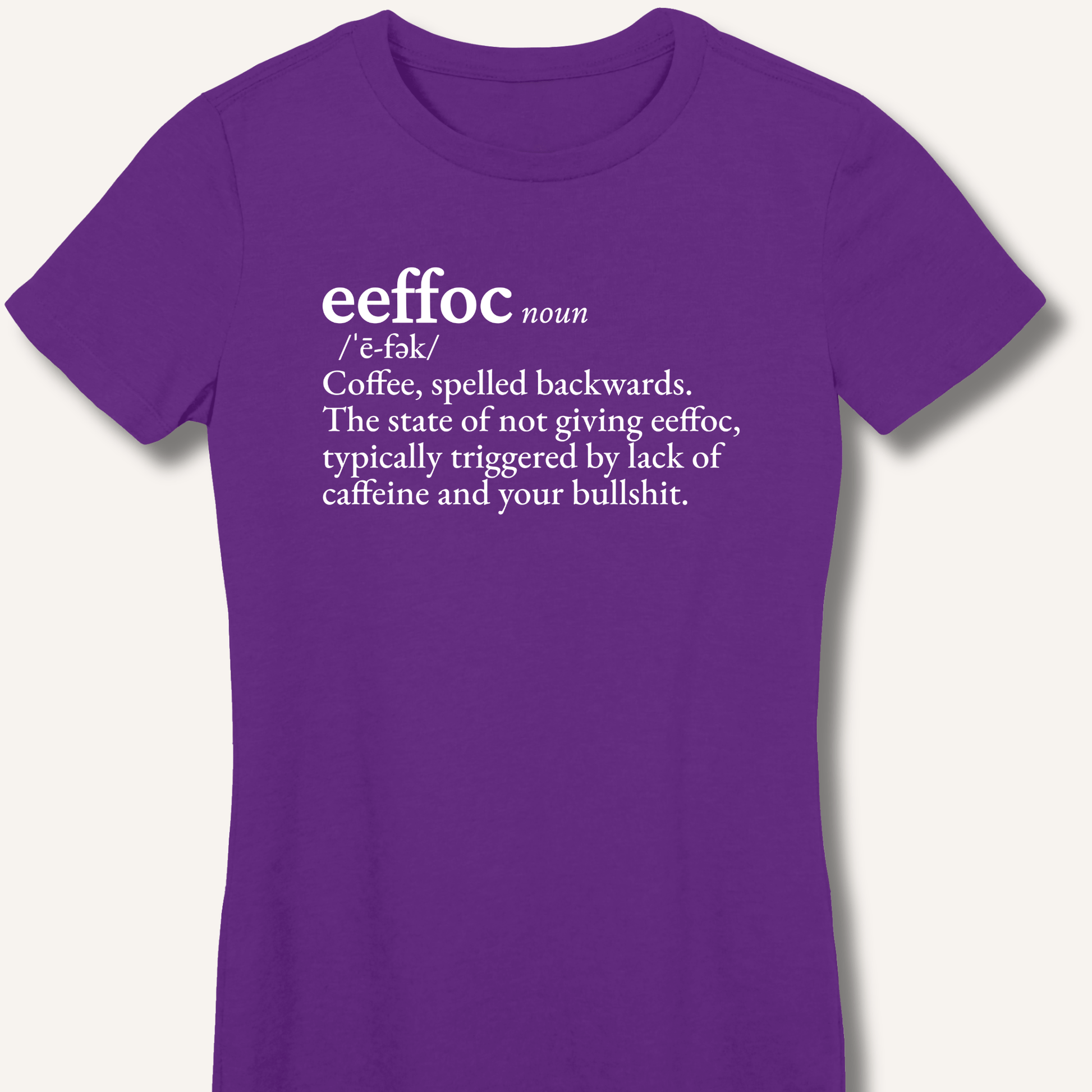 T-Shirt S / Purple Eeffoc Definition Fitted T-Shirt