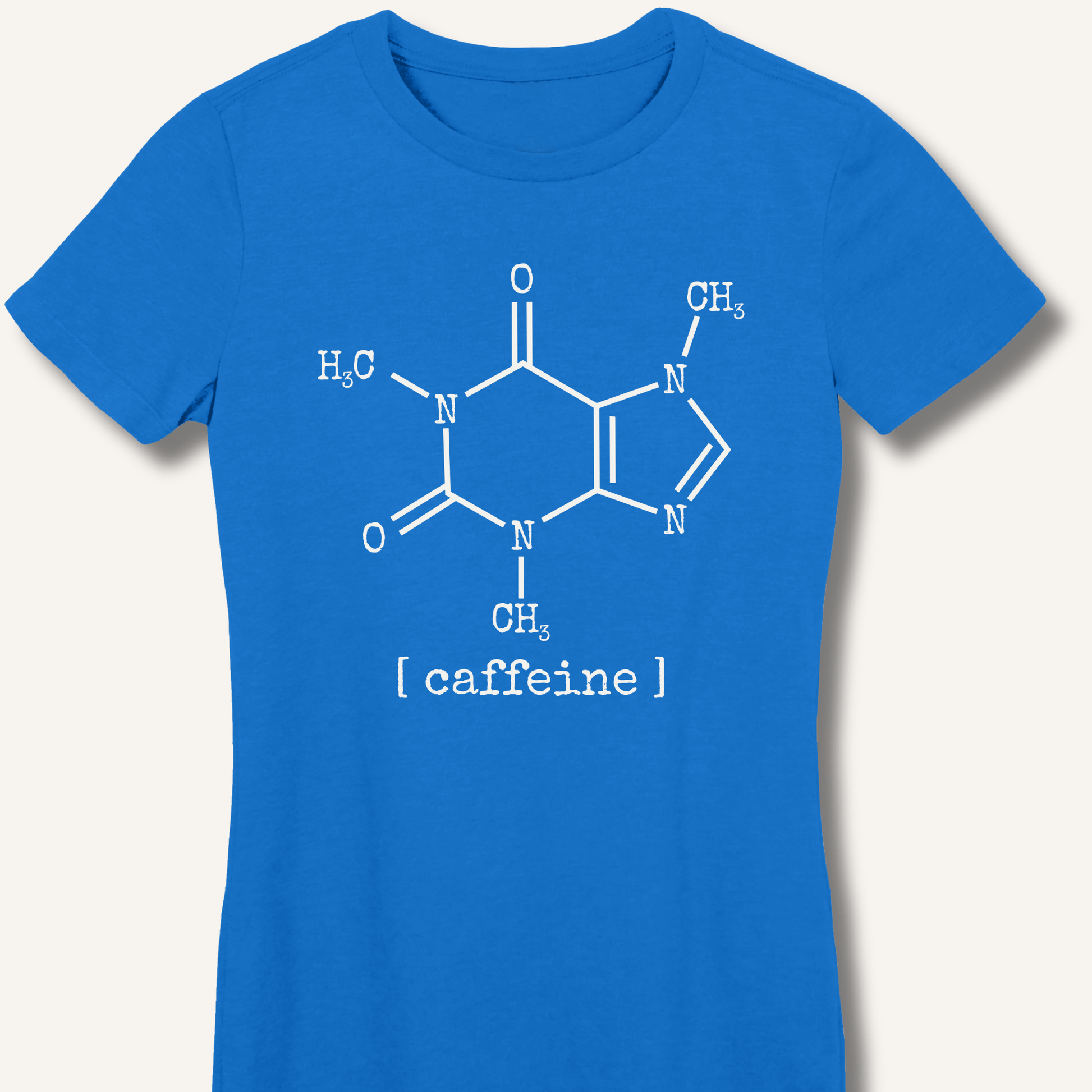 T-Shirt S / Royal Caffeine Molecule Fitted T-Shirt