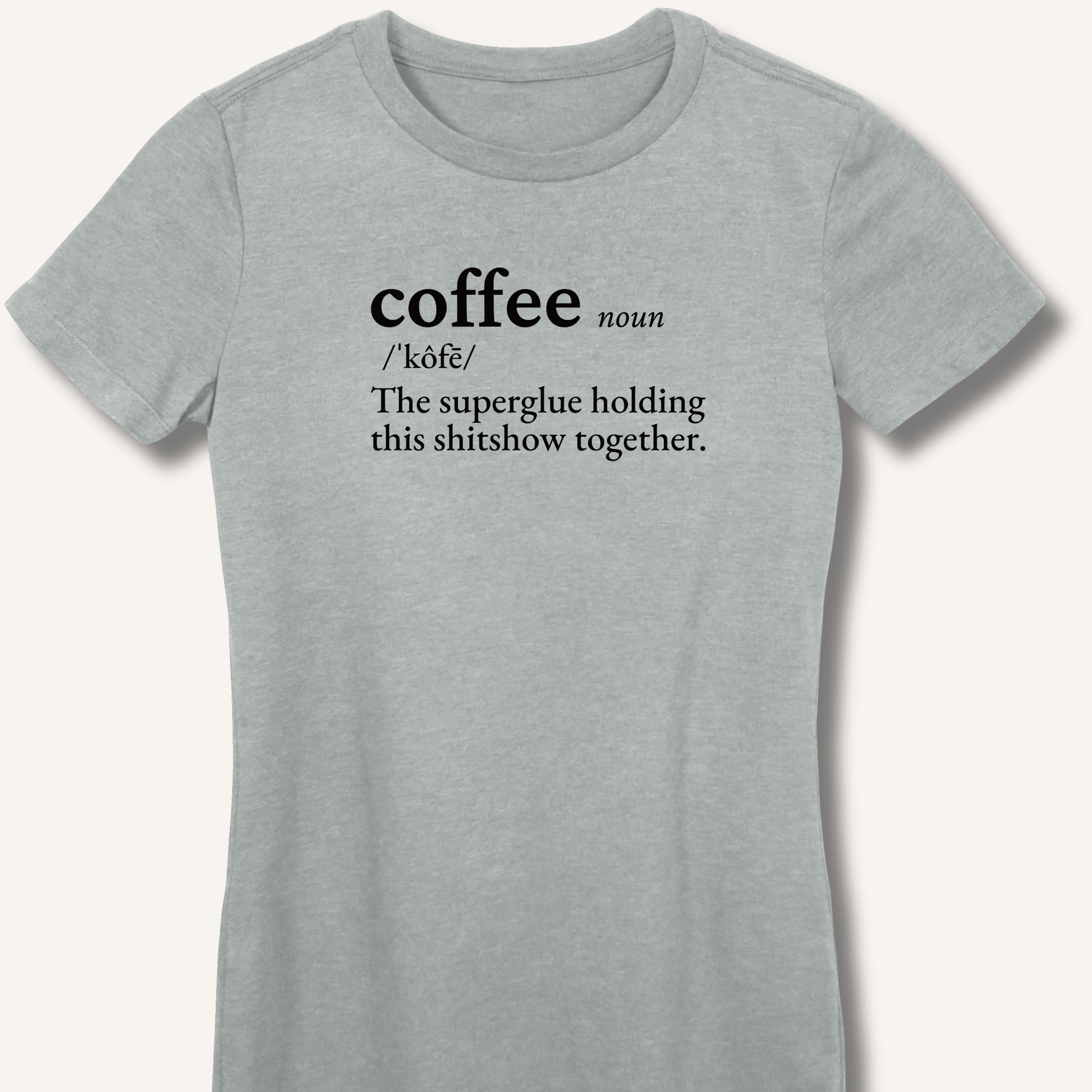 T-Shirt S / Sport Grey Coffee Definition Fitted T-Shirt