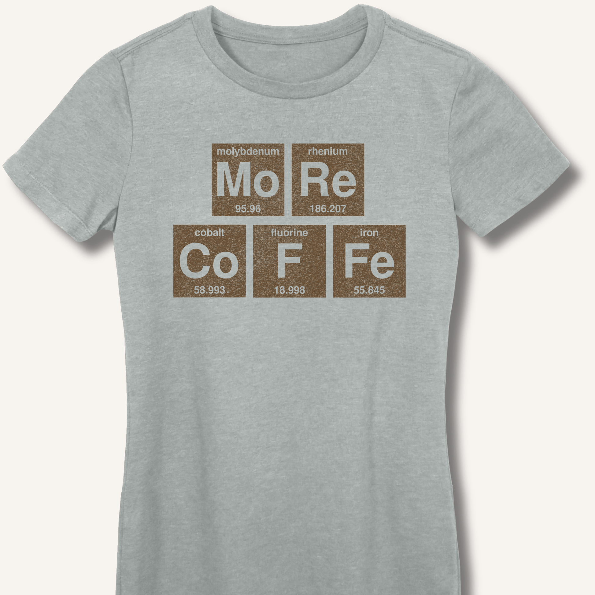 T-Shirt S / Sport Grey More Coffee Fitted T-Shirt