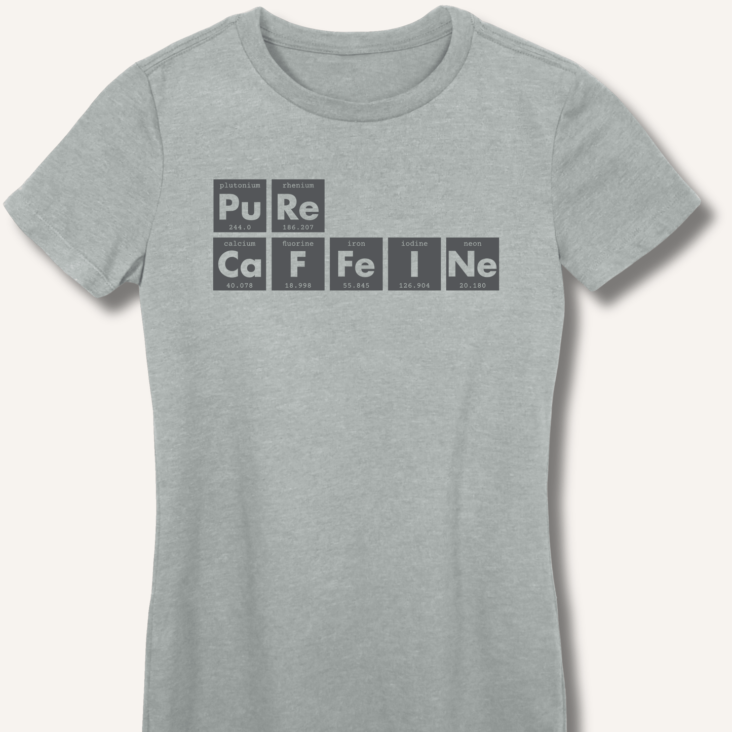 T-Shirt S / Sport Grey Pure Caffeine Fitted T-Shirt