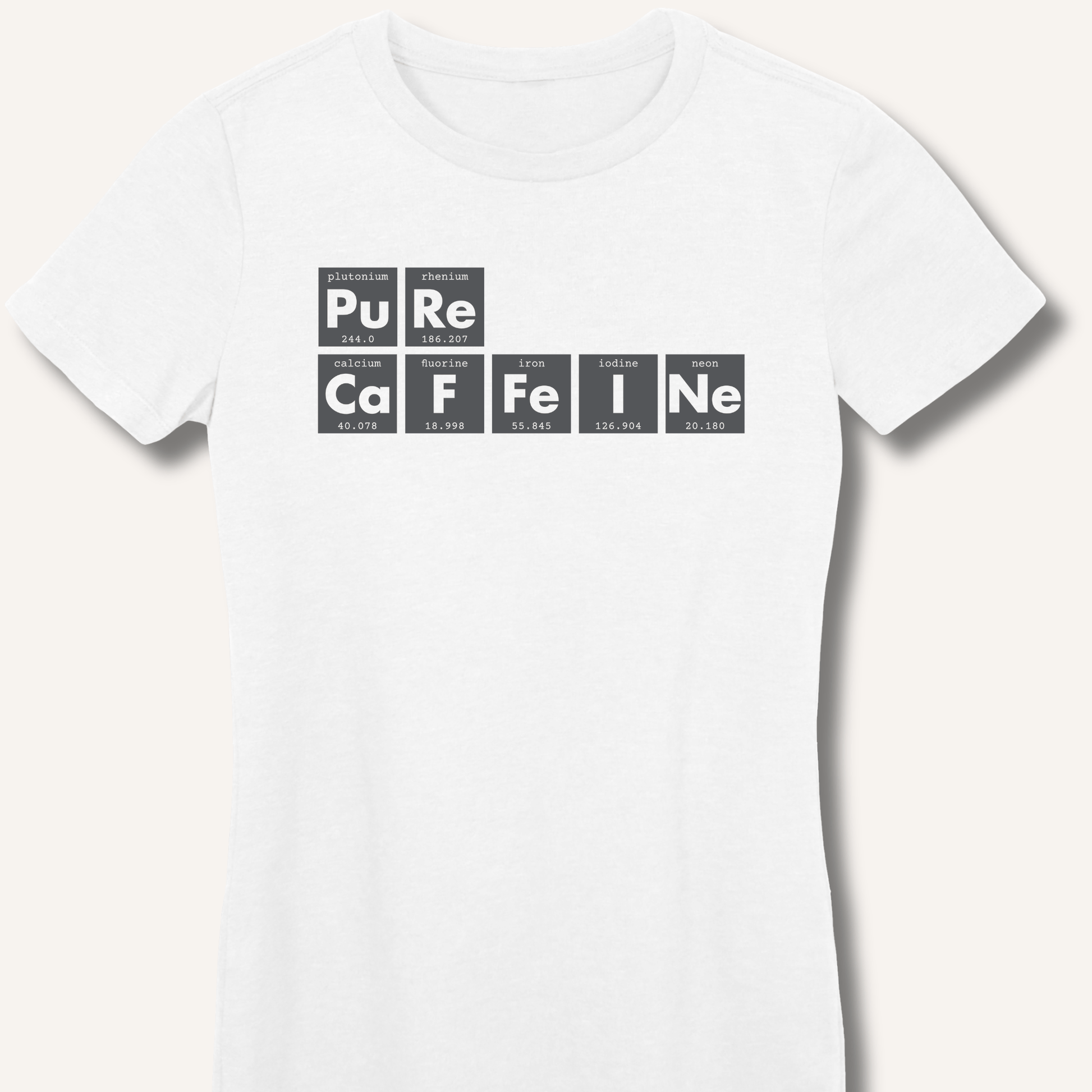 T-Shirt S / White Pure Caffeine Fitted T-Shirt