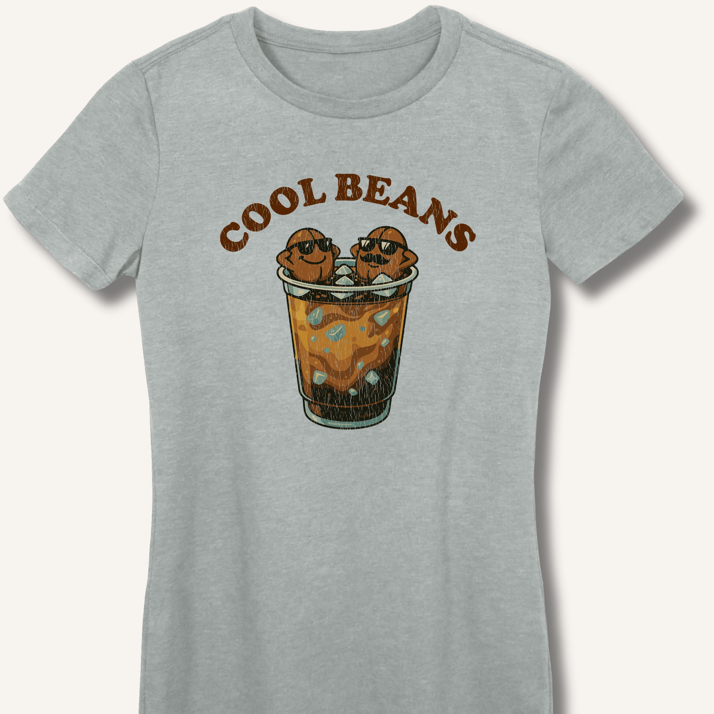 T-Shirt Sport Grey / S Cool Beans Fitted T-Shirt