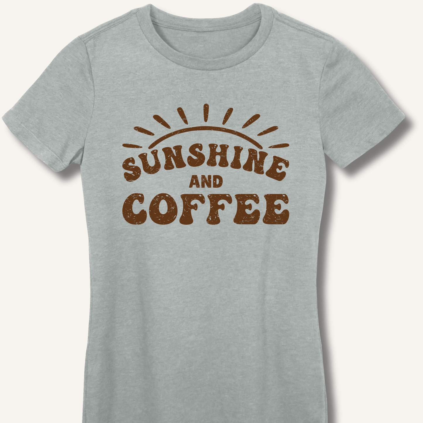 T-Shirt Sport Grey / S Sunshine and Coffee Fitted T-Shirt