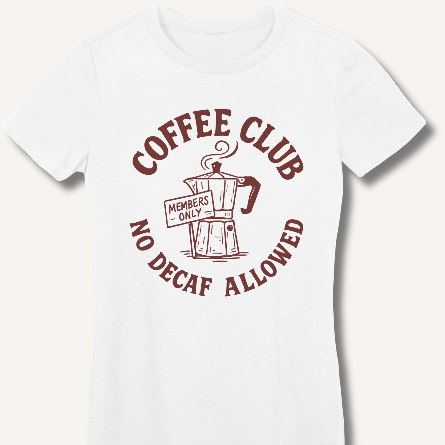T-Shirt White / S Coffee Club Fitted T-Shirt