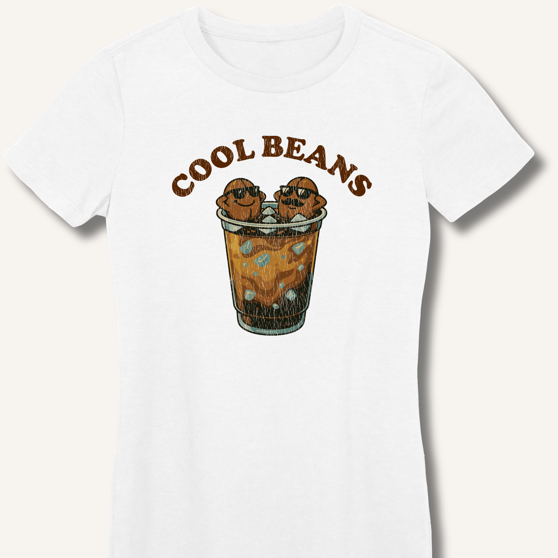 T-Shirt White / S Cool Beans Fitted T-Shirt