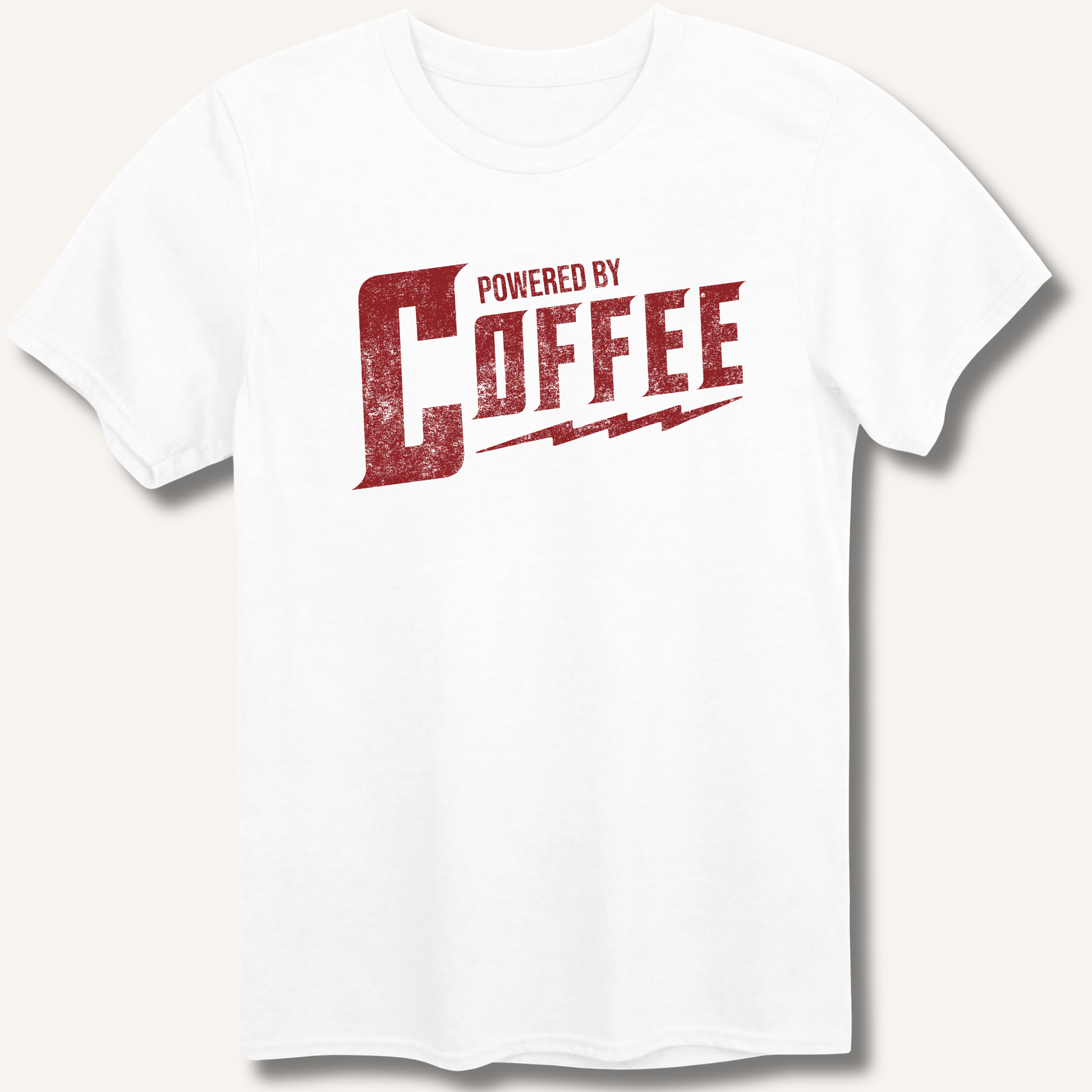 T-Shirt White / XS Powered By Coffee T-Shirt