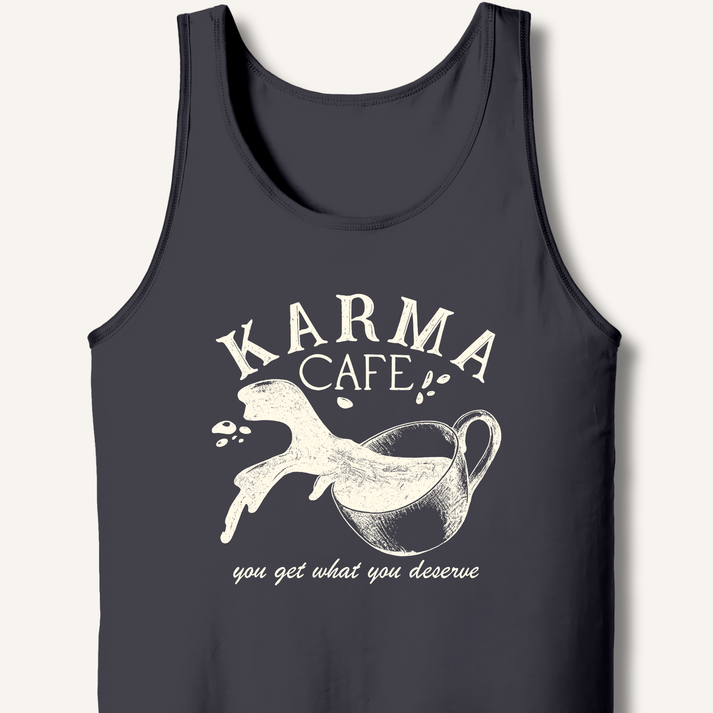 Tank Top Dark Grey / XS Karma Cafe Tank