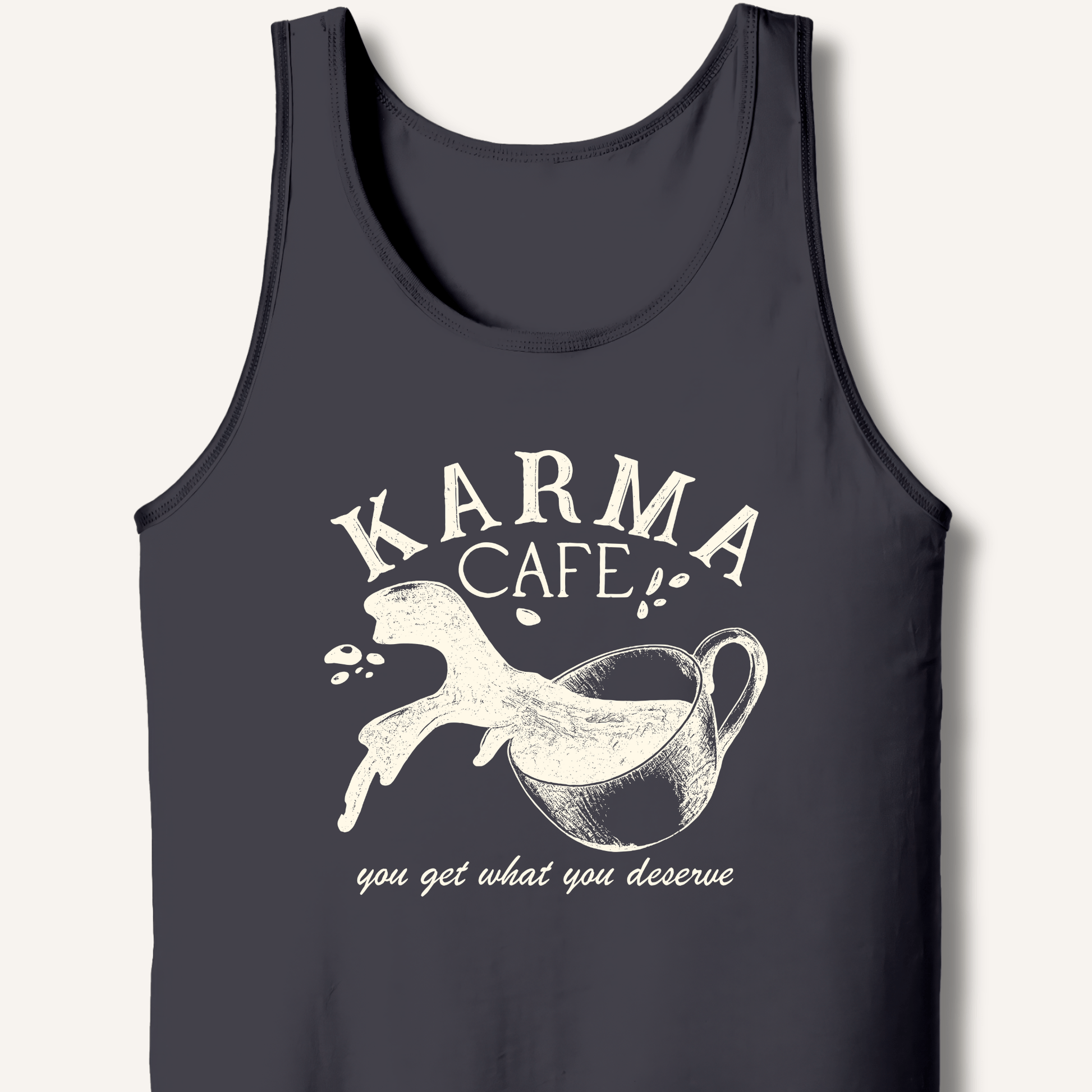 Tank Top Dark Grey / XS Karma Cafe Tank