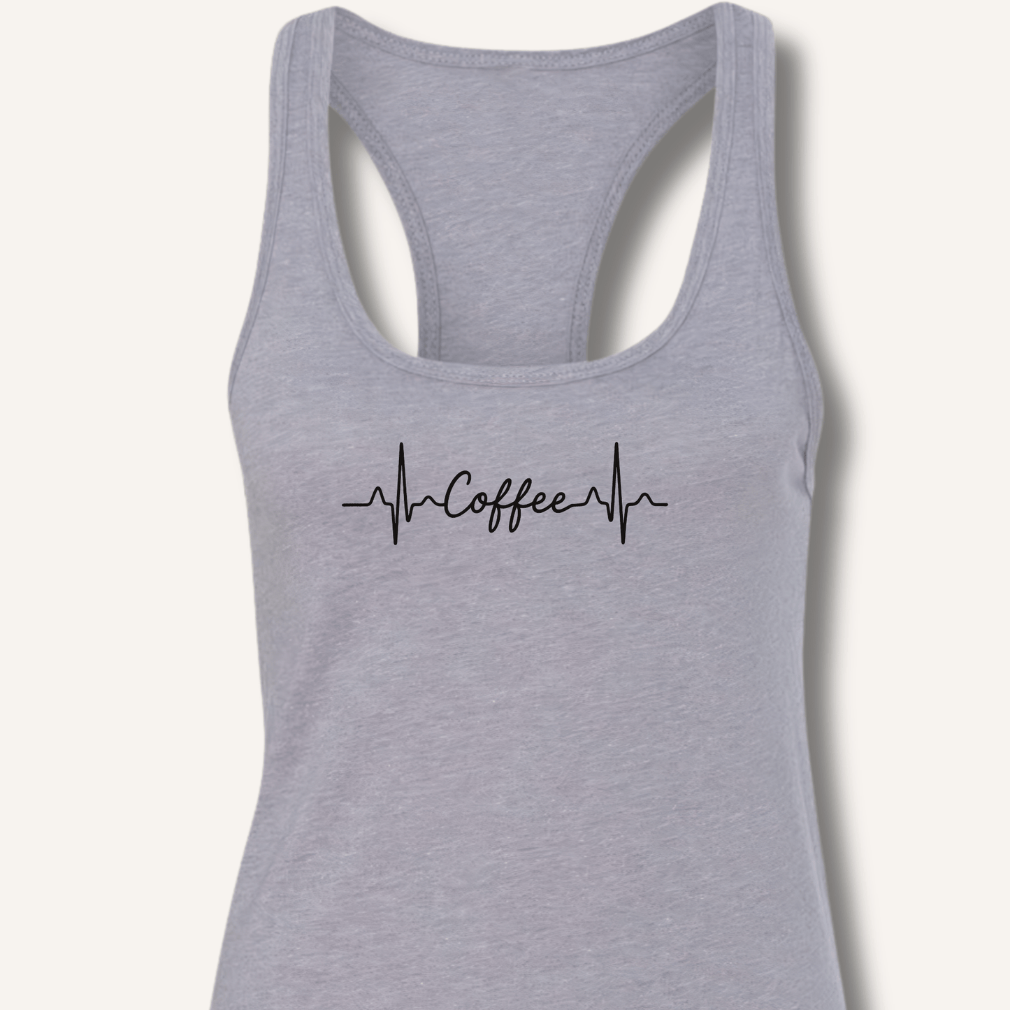 Tank Top Heather Grey / XS Caffeine Pulse Racerback Tank