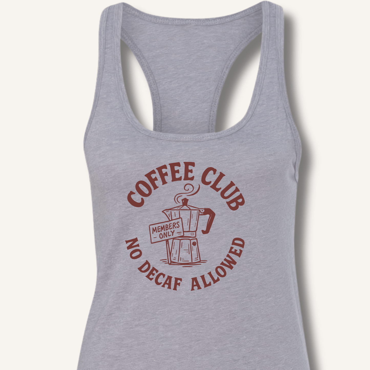 Tank Top Heather Grey / XS Coffee Club Racerback Tank