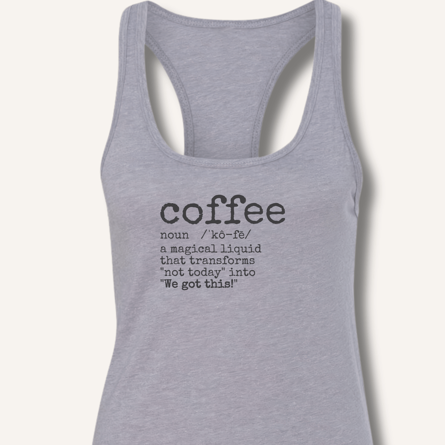 Tank Top Heather Grey / XS Coffee Definition Racerback Tank