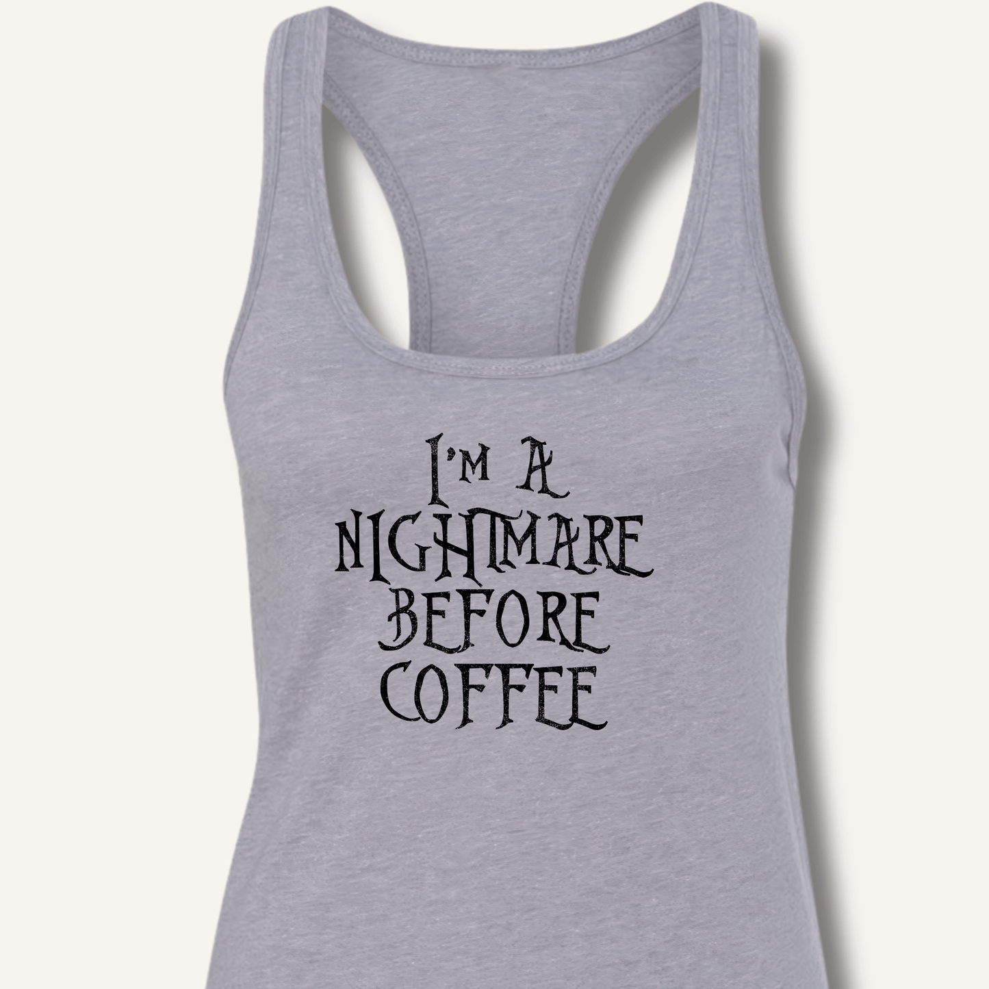 Tank Top Heather Grey / XS I'm A Nightmare Racerback Tank