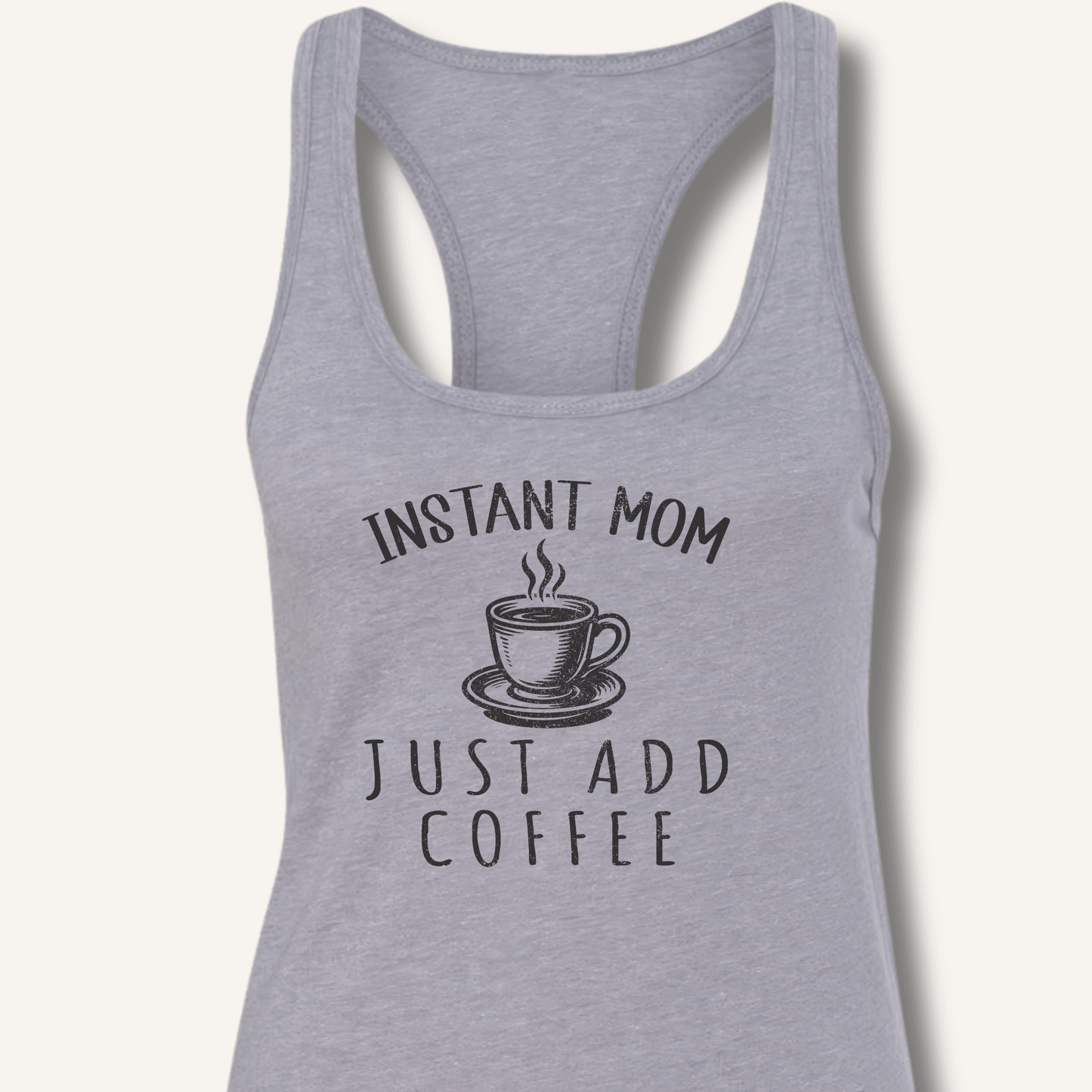 Tank Top Heather Grey / XS Instant Mom Racerback Tank