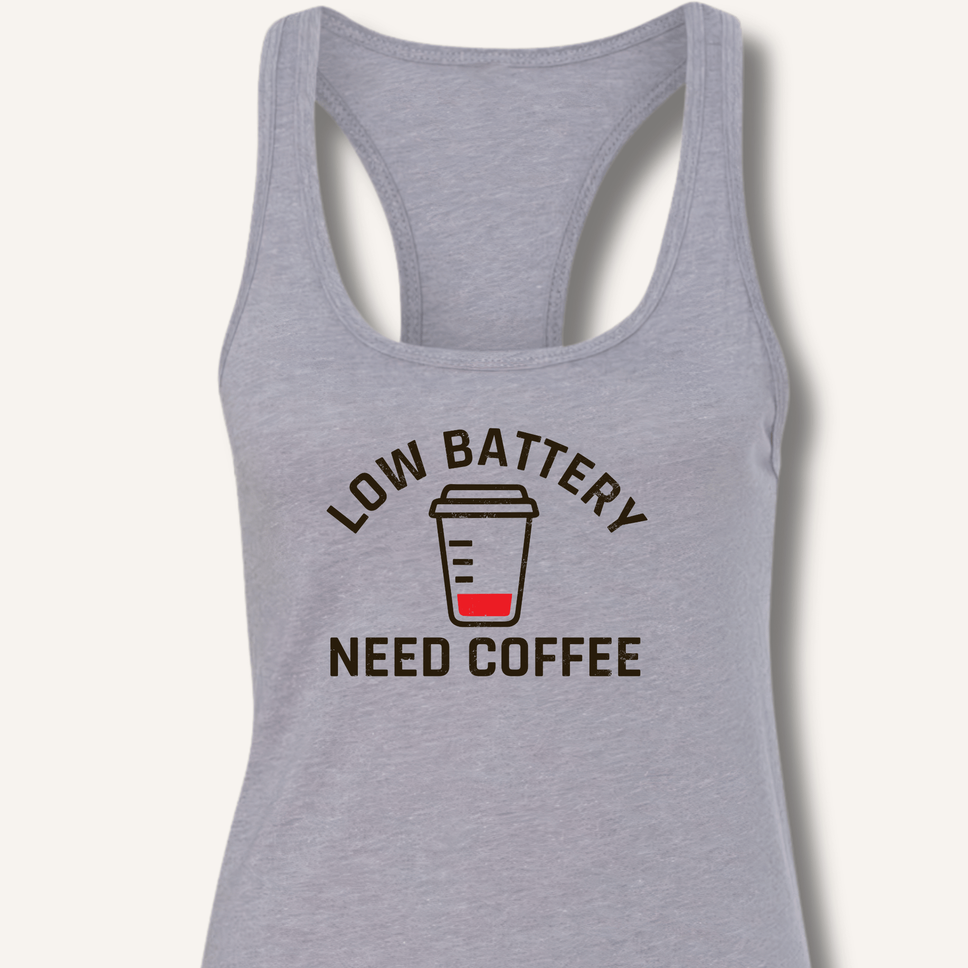Tank Top Heather Grey / XS Low Battery Racerback Tank