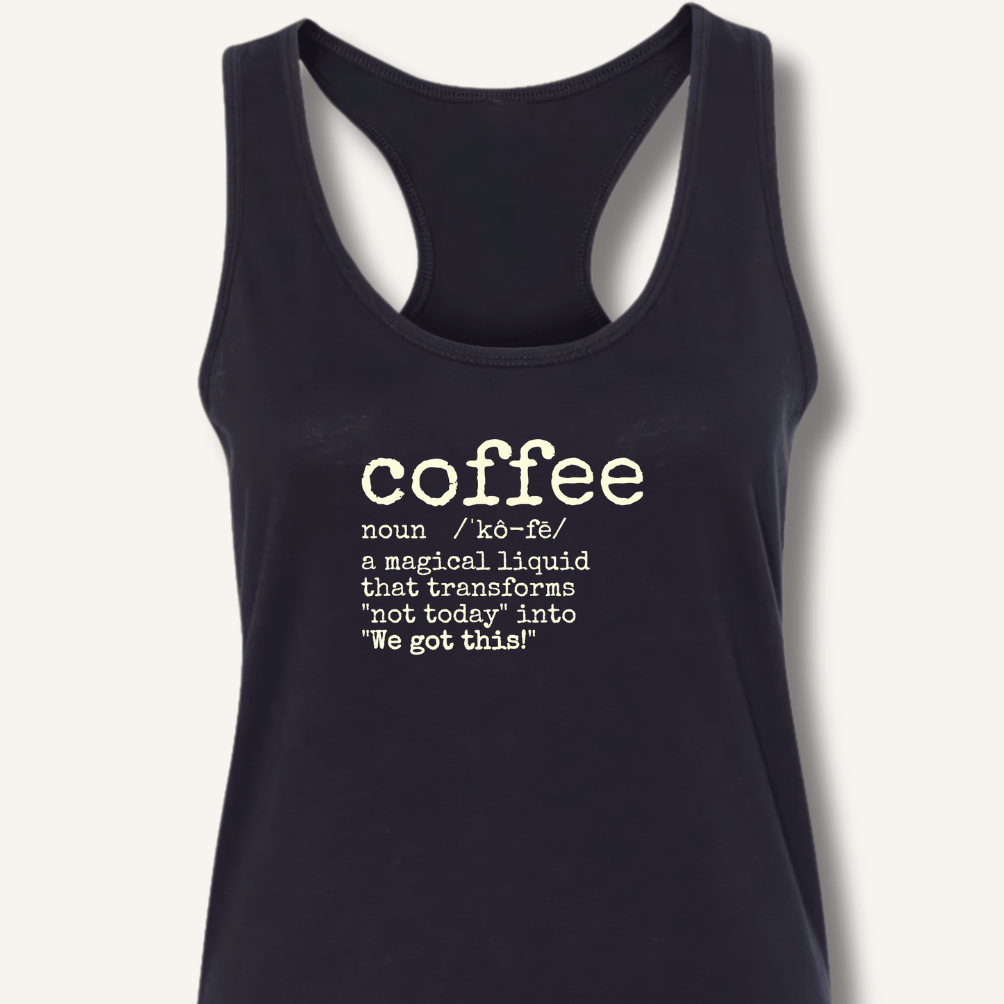 Tank Top Solid Black / XS Coffee Definition Racerback Tank