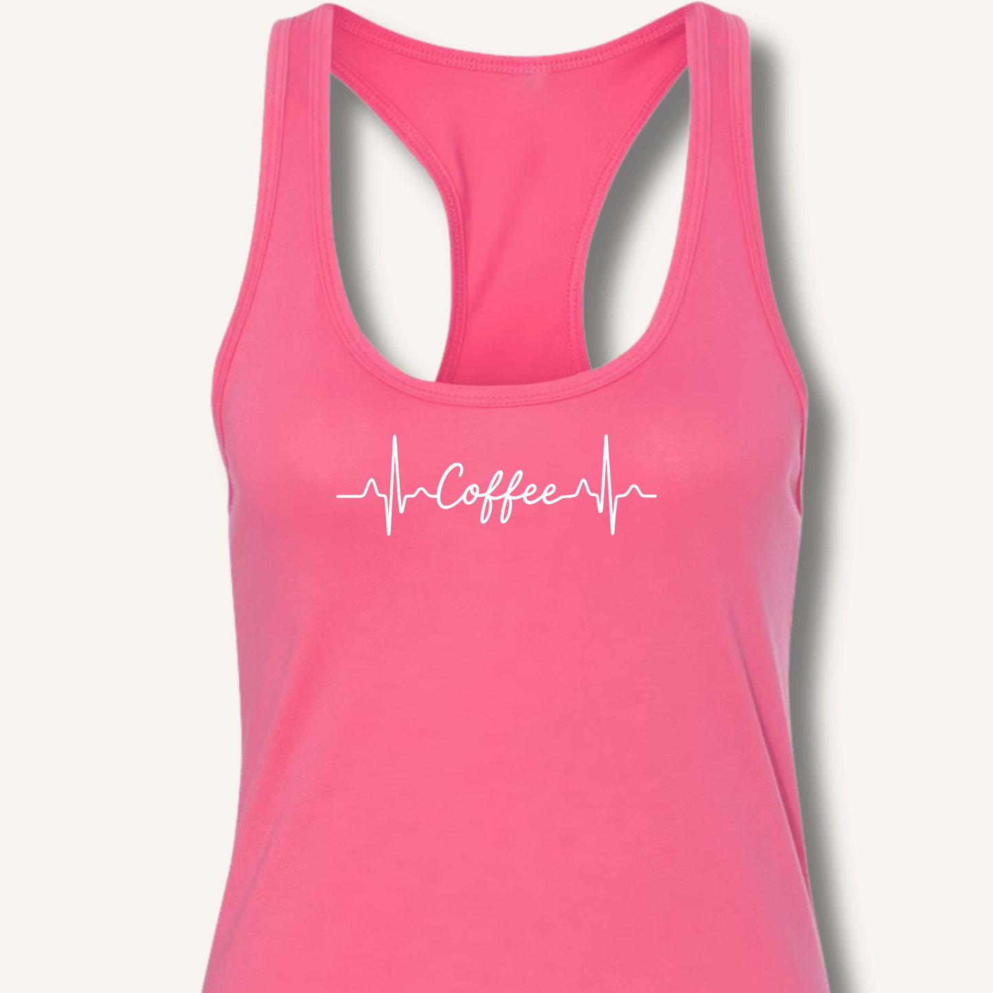 Tank Top Solid Hot Pink / XS Caffeine Pulse Racerback Tank