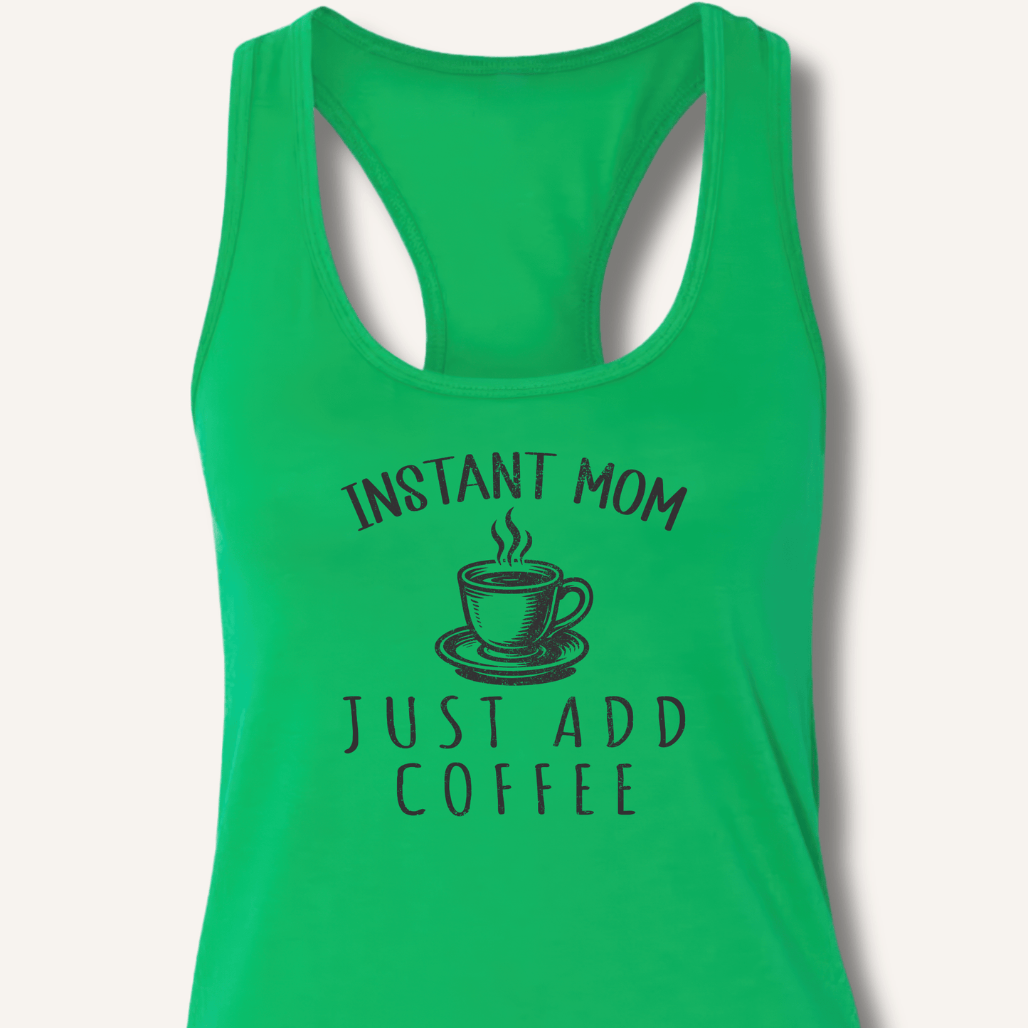Tank Top Solid Kelly Green / XS Instant Mom Racerback Tank