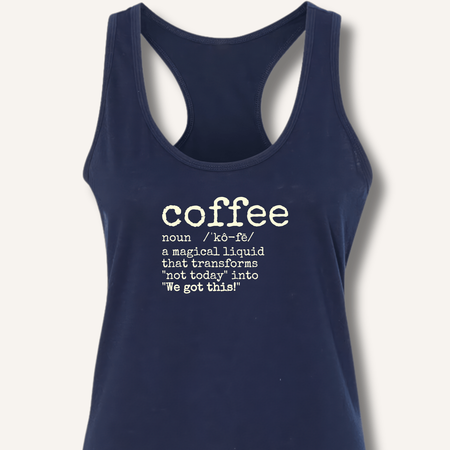 Tank Top Solid Midnight Navy / XS Coffee Definition Racerback Tank
