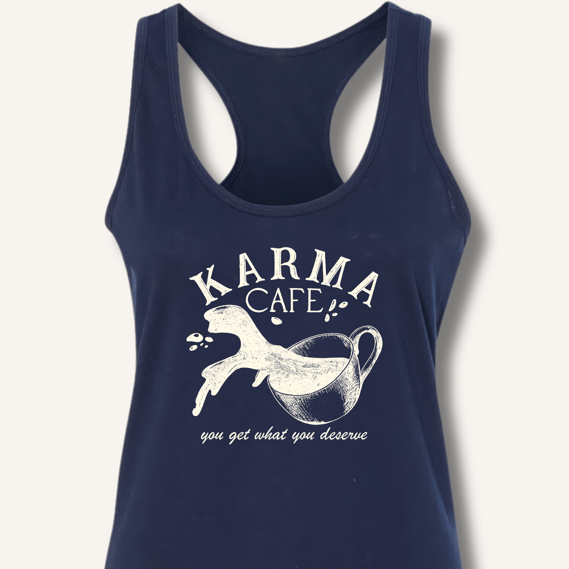 Tank Top Solid Midnight Navy / XS Karma Cafe Racerback Tank