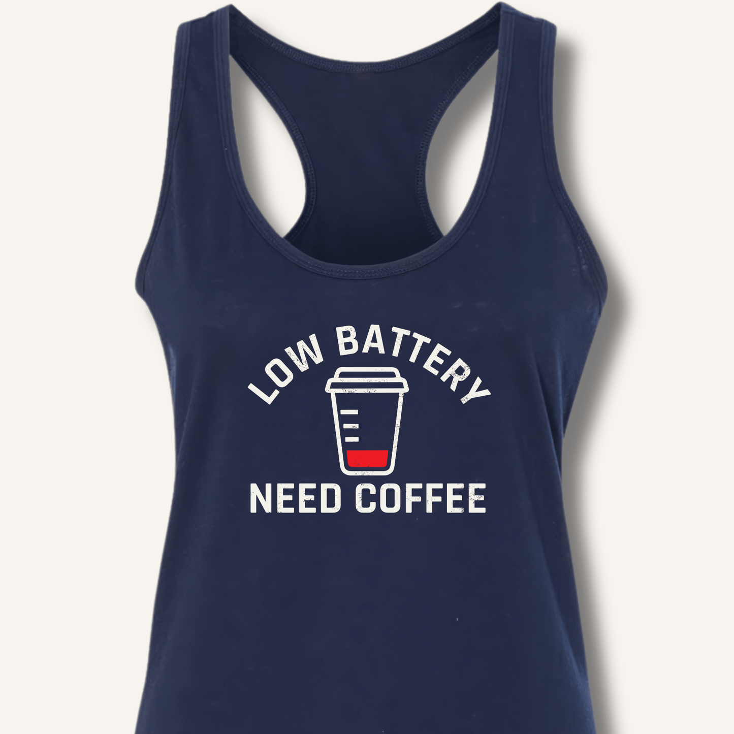 Tank Top Solid Midnight Navy / XS Low Battery Racerback Tank