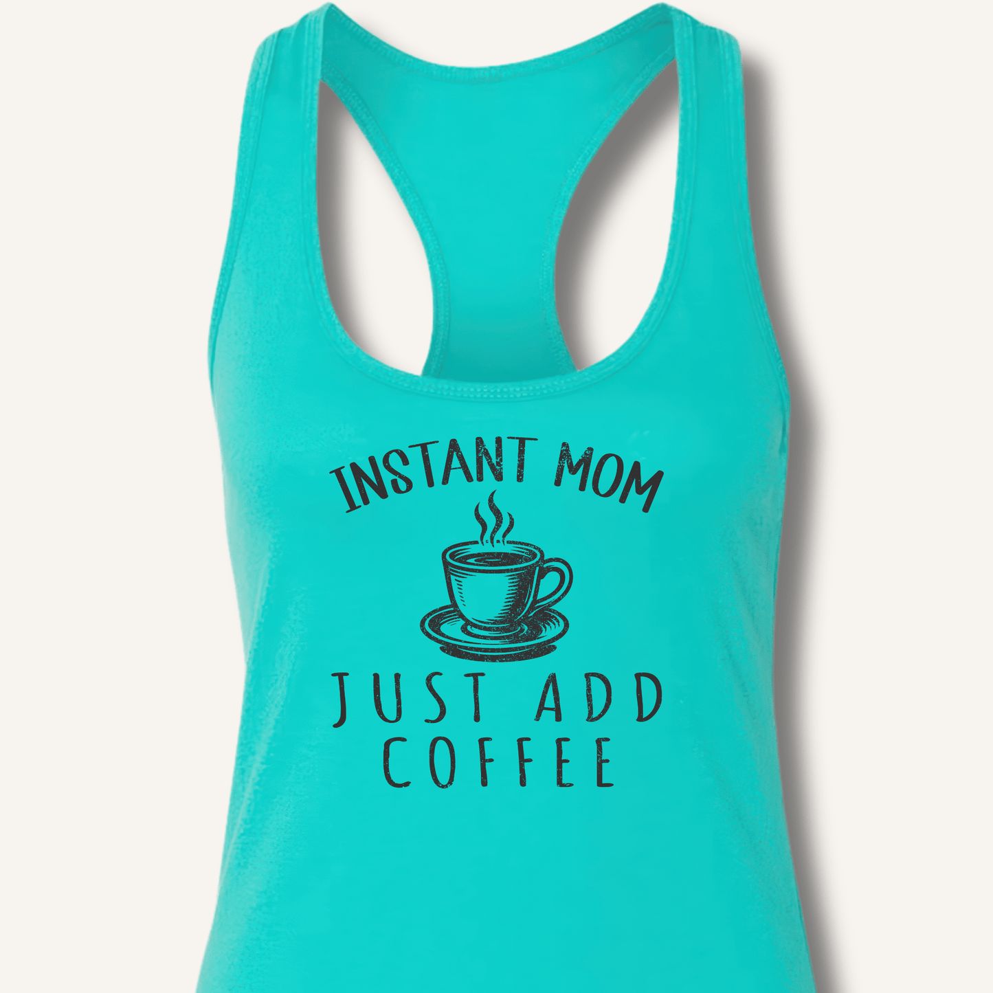 Tank Top Solid Tahiti Blue / XS Instant Mom Racerback Tank