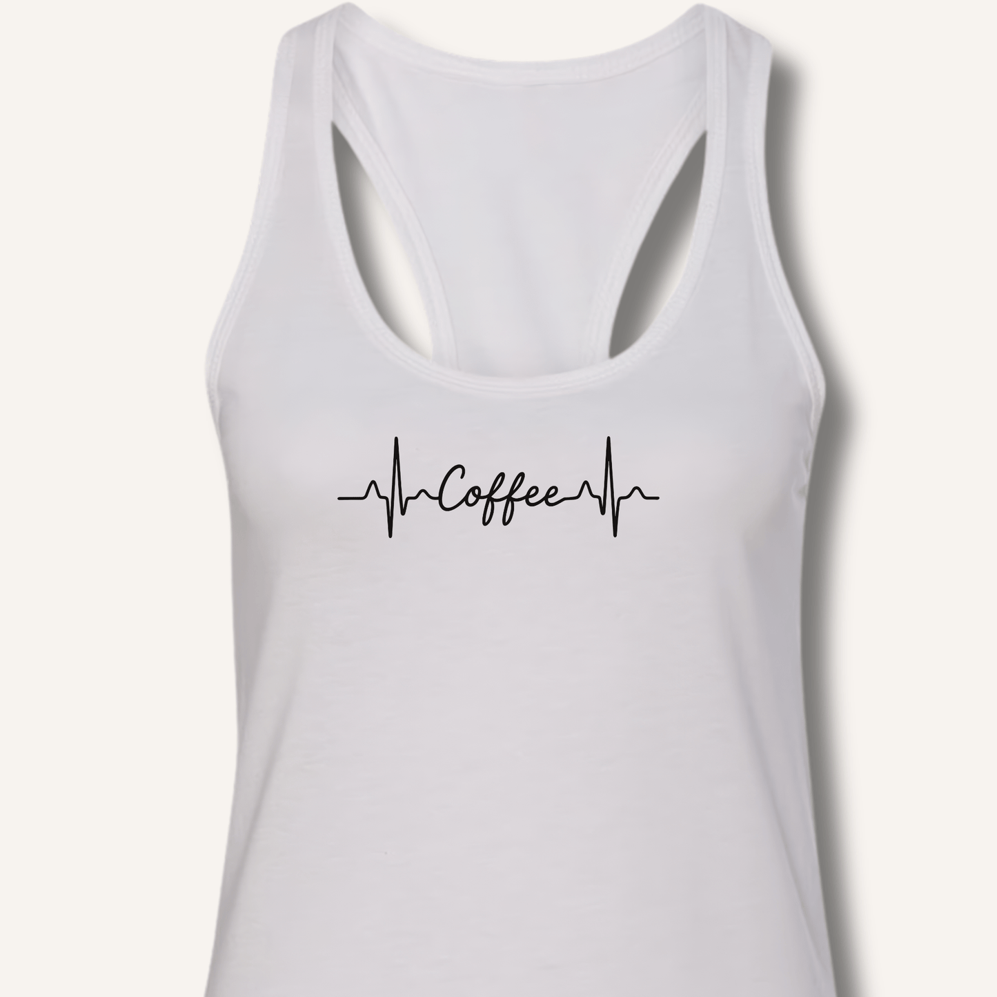 Tank Top Solid White / XS Caffeine Pulse Racerback Tank