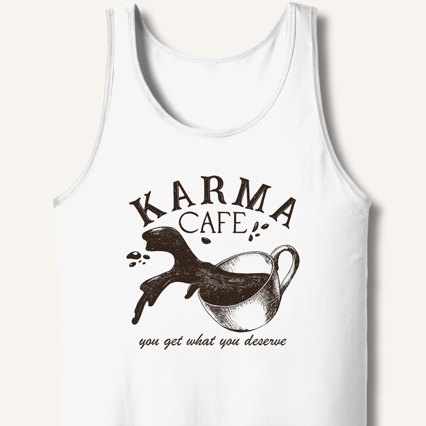 Tank Top White / XS Karma Cafe Tank
