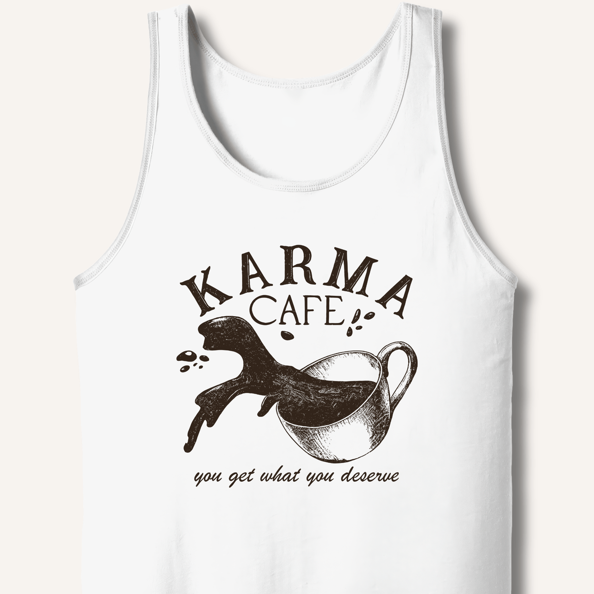 Tank Top White / XS Karma Cafe Tank