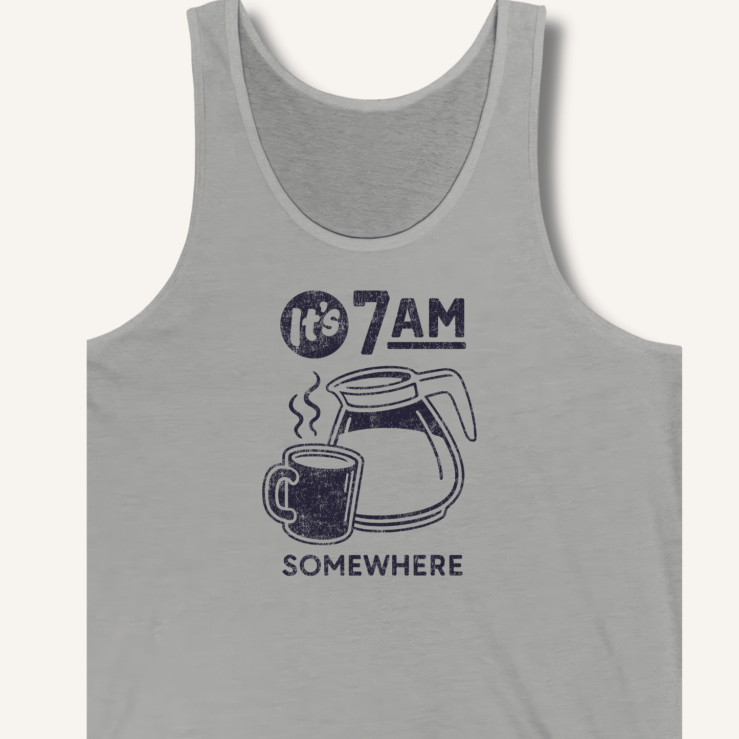 Tank Top XS / Athletic Heather It's 7AM Somewhere Tank
