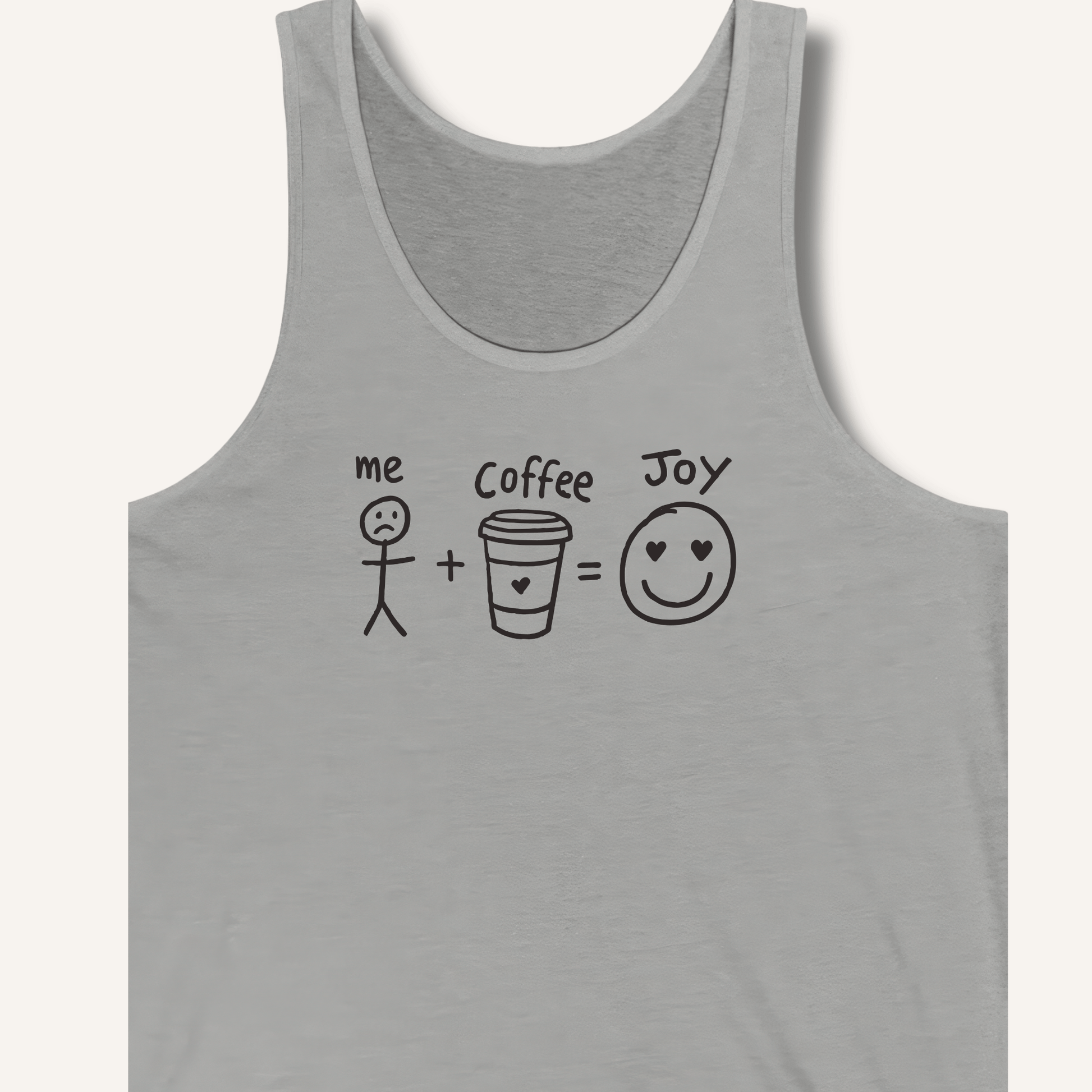 Tank Top XS / Athletic Heather Me + Coffee = Joy Tank