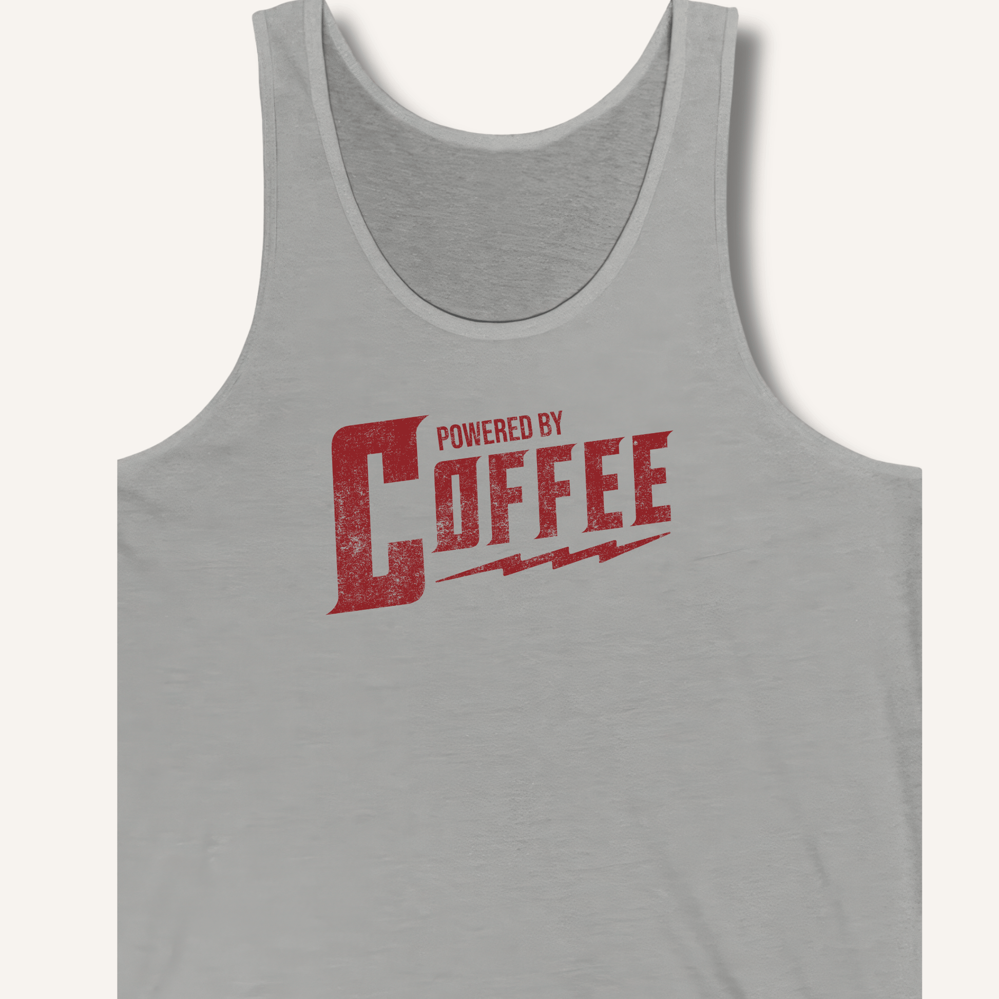 Tank Top XS / Athletic Heather Powered By Coffee Tank