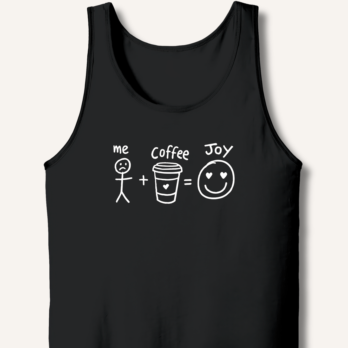 Tank Top XS / Black Me + Coffee = Joy Tank
