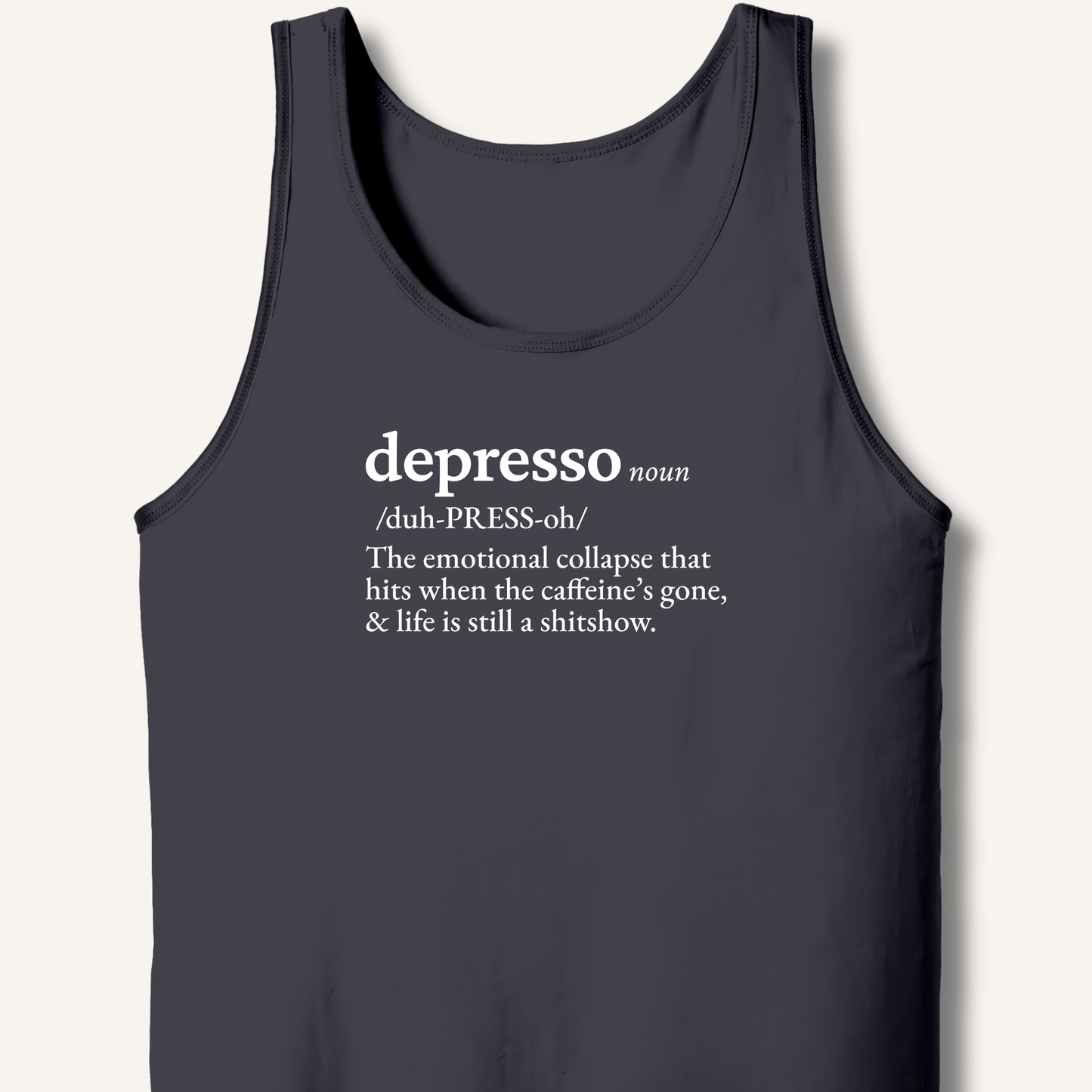 Tank Top XS / Dark Grey Depresso Definition Tank