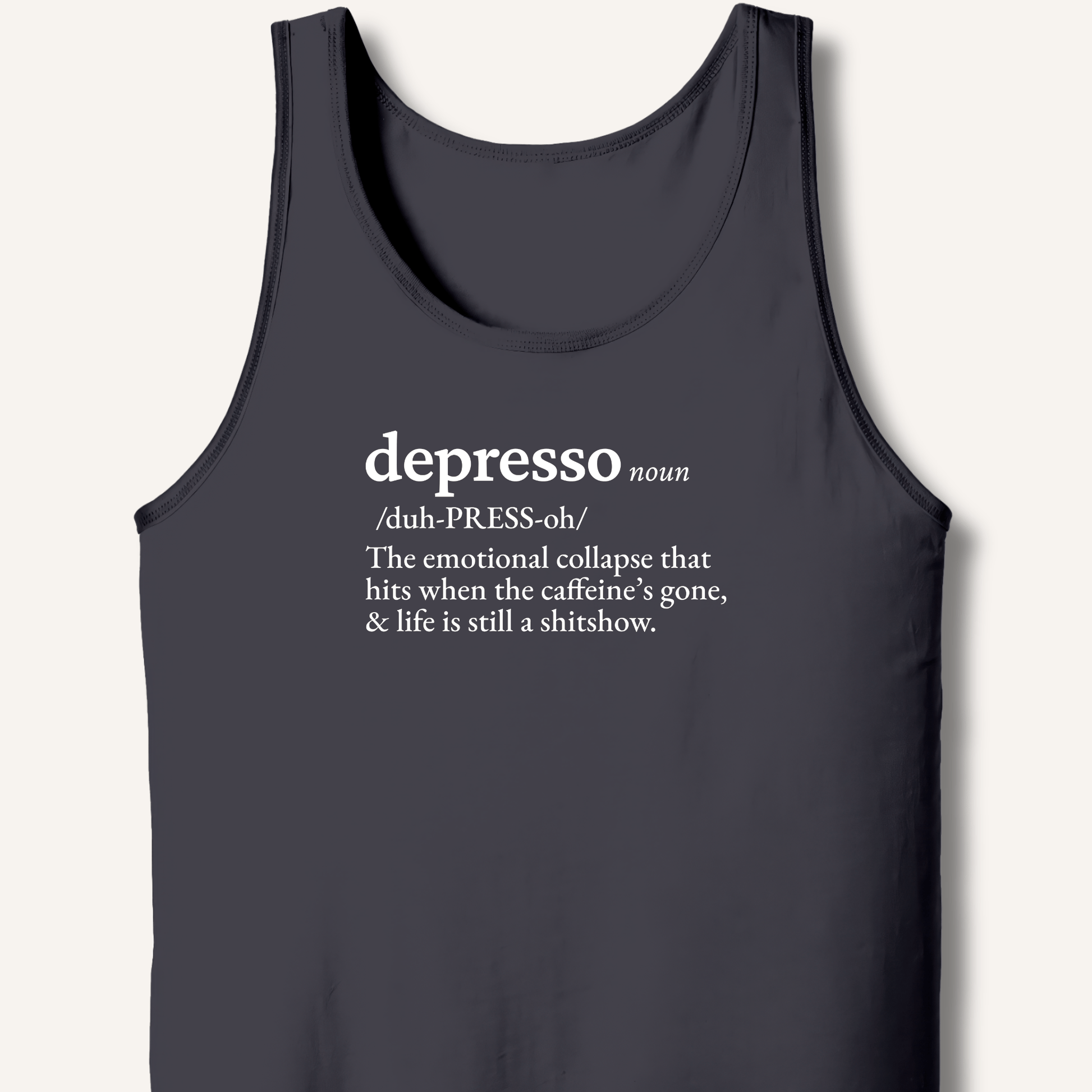 Tank Top XS / Dark Grey Depresso Definition Tank