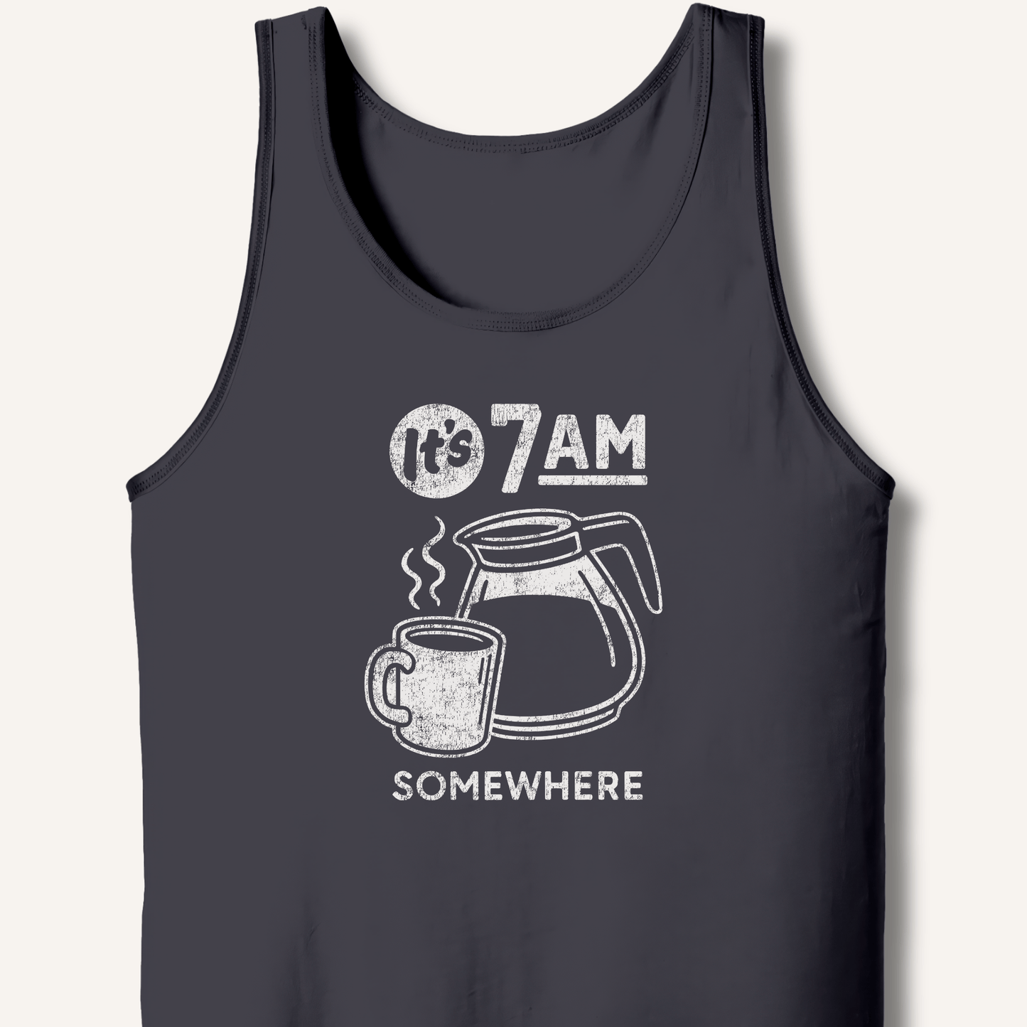 Tank Top XS / Dark Grey It's 7AM Somewhere Tank