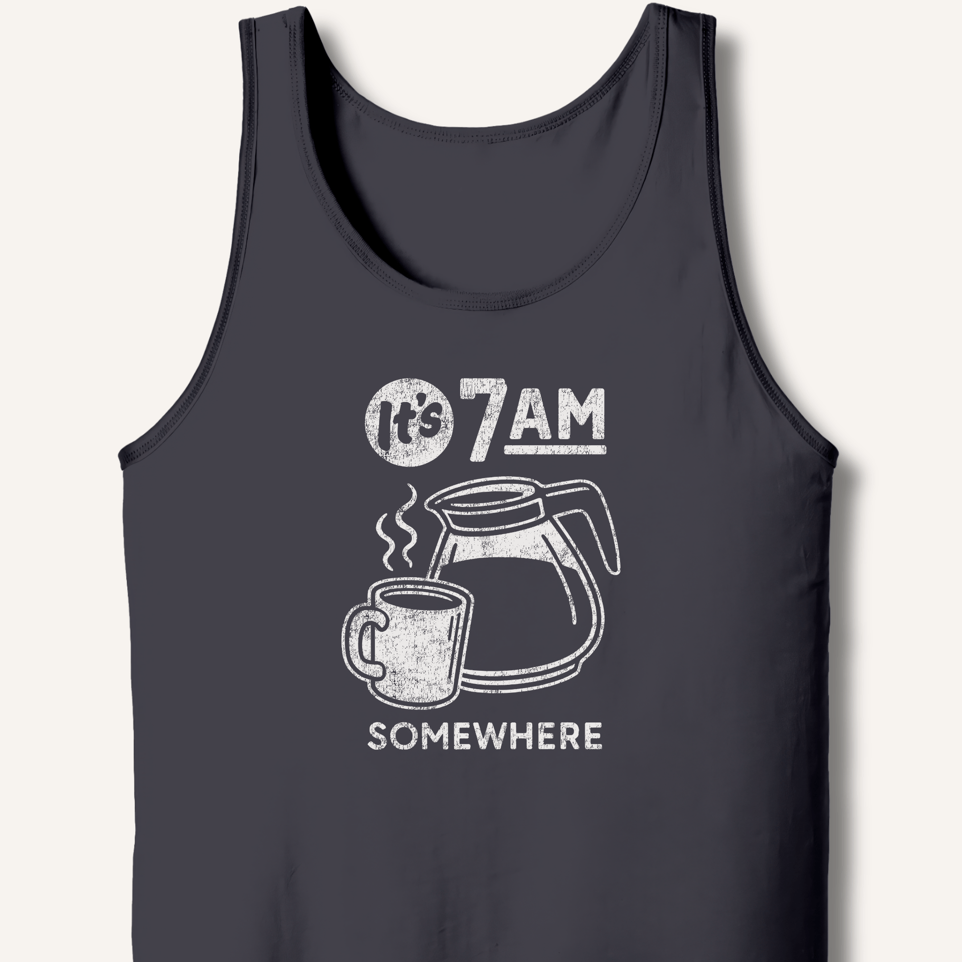 Tank Top XS / Dark Grey It's 7AM Somewhere Tank
