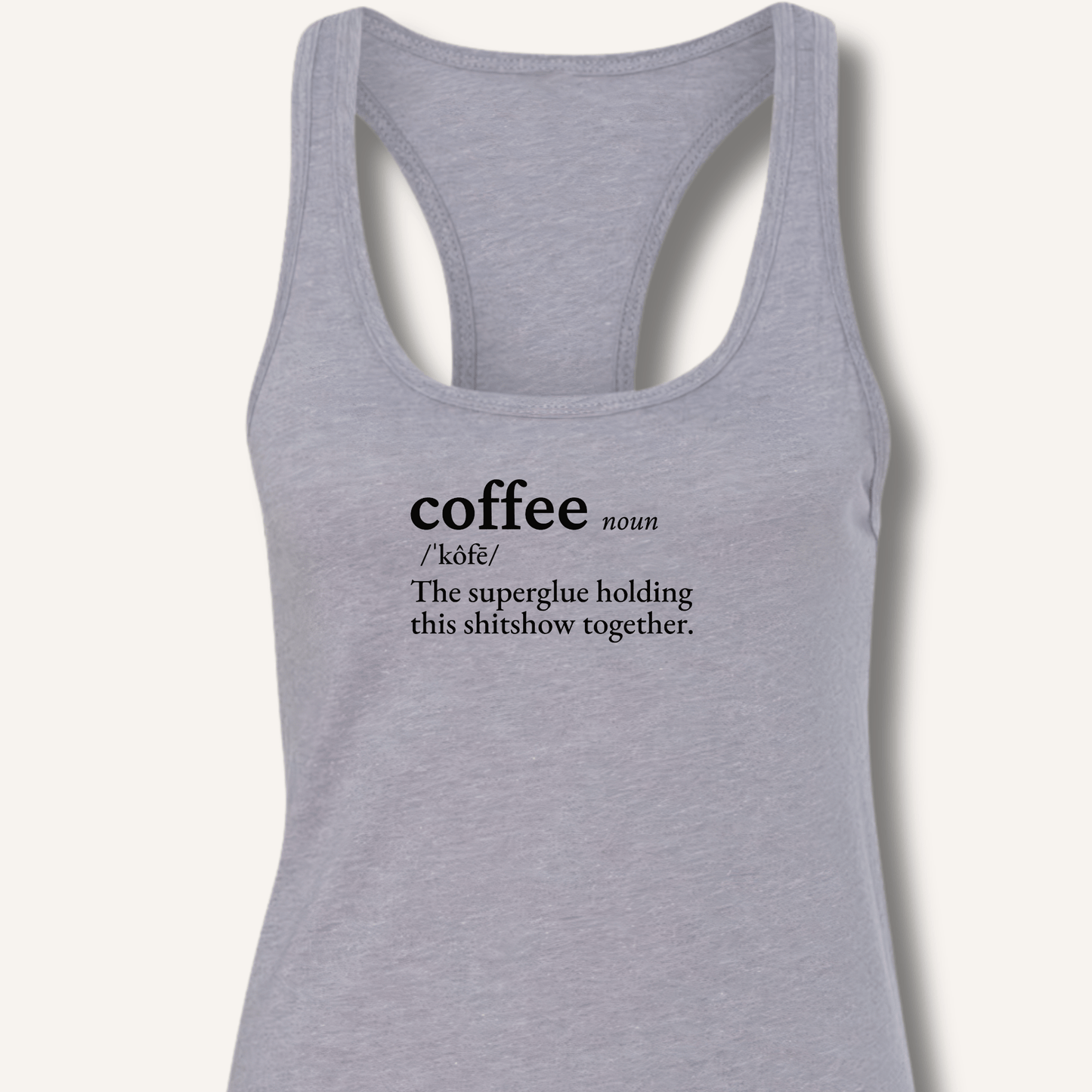 Tank Top XS / Heather Grey Coffee Definition Racerback Tank