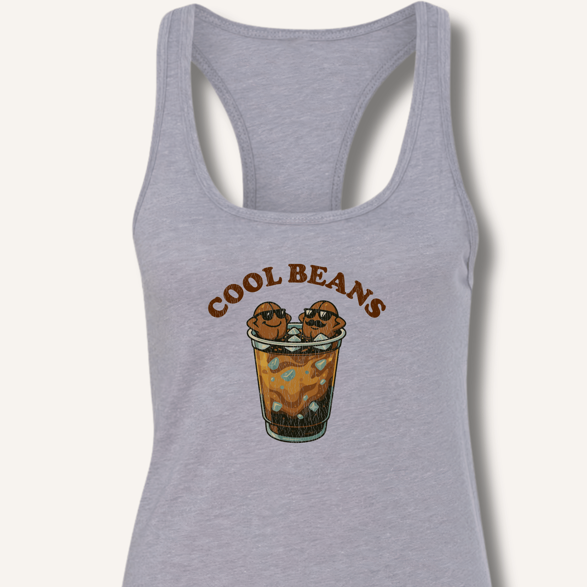 Tank Top XS / Heather Grey Cool Beans Racerback Tank